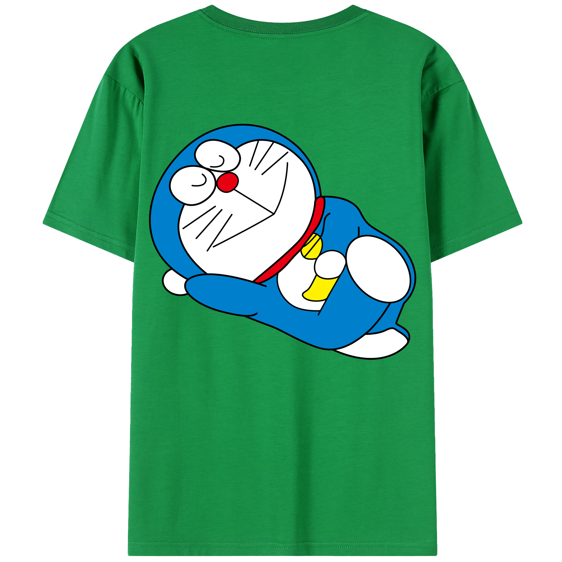 （画像用） ドラえもん Doraemon 綿100％ メンズ半袖Tシャツ（バックプリント） 通気性