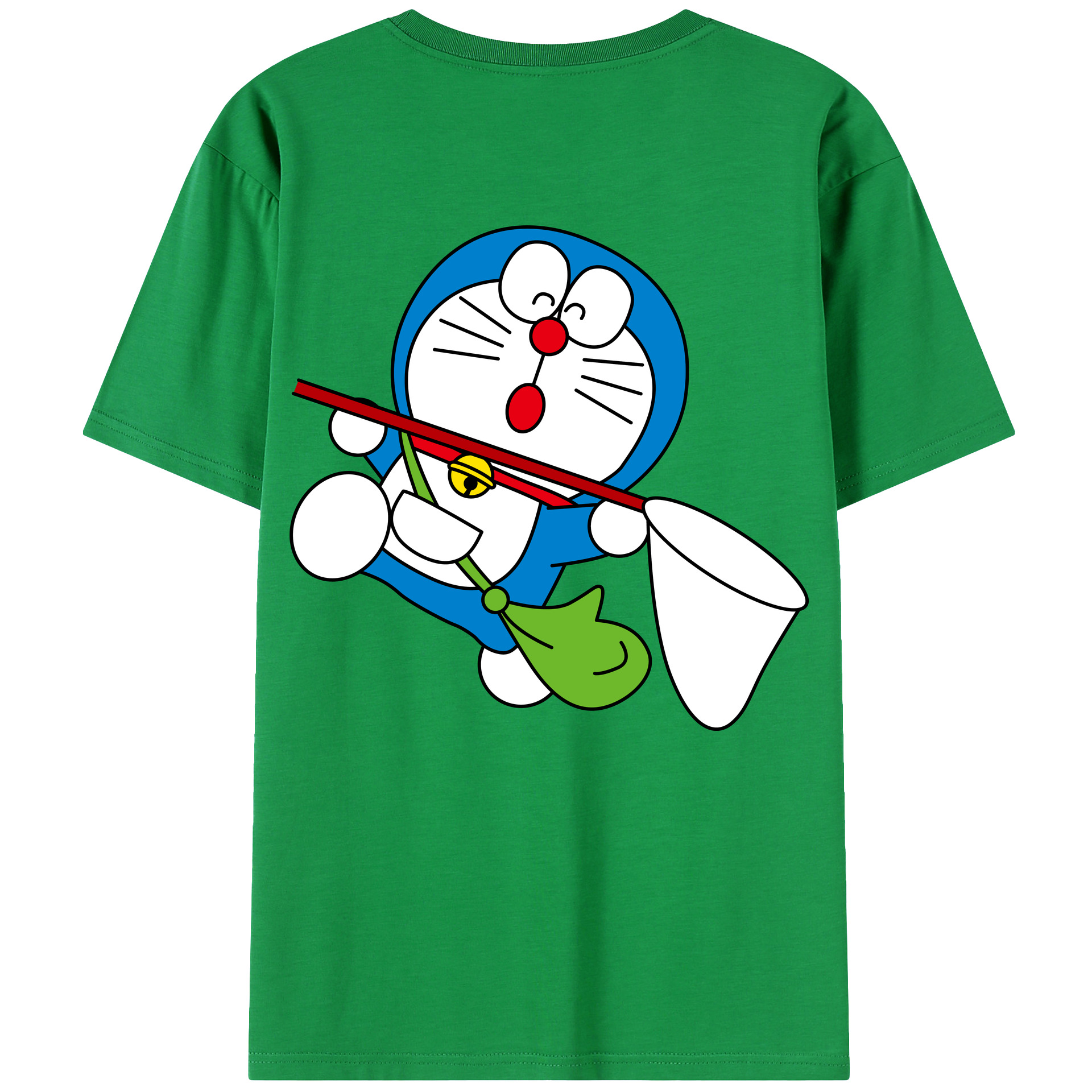 （画像用） ドラえもん Doraemon 綿100％ メンズ半袖Tシャツ（バックプリント） 通気性