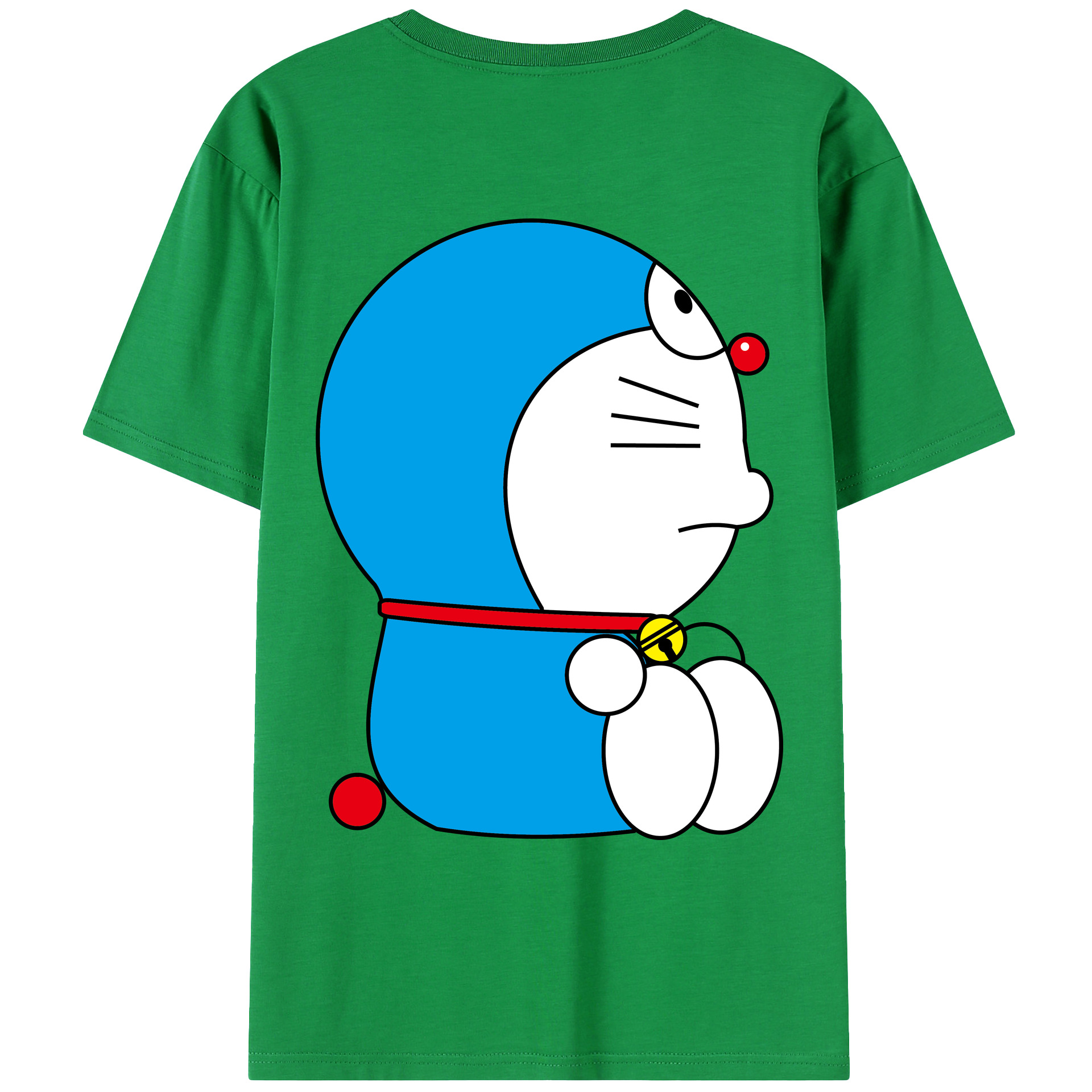 （画像用） ドラえもん Doraemon 綿100％ メンズ半袖Tシャツ（バックプリント） 通気性