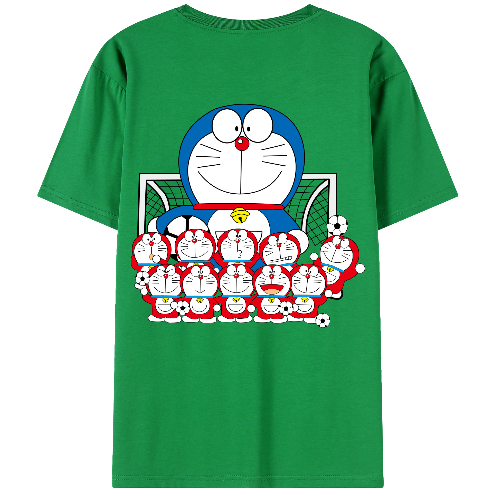 （画像用） ドラえもん Doraemon 綿100％ メンズ半袖Tシャツ（バックプリント） 通気性