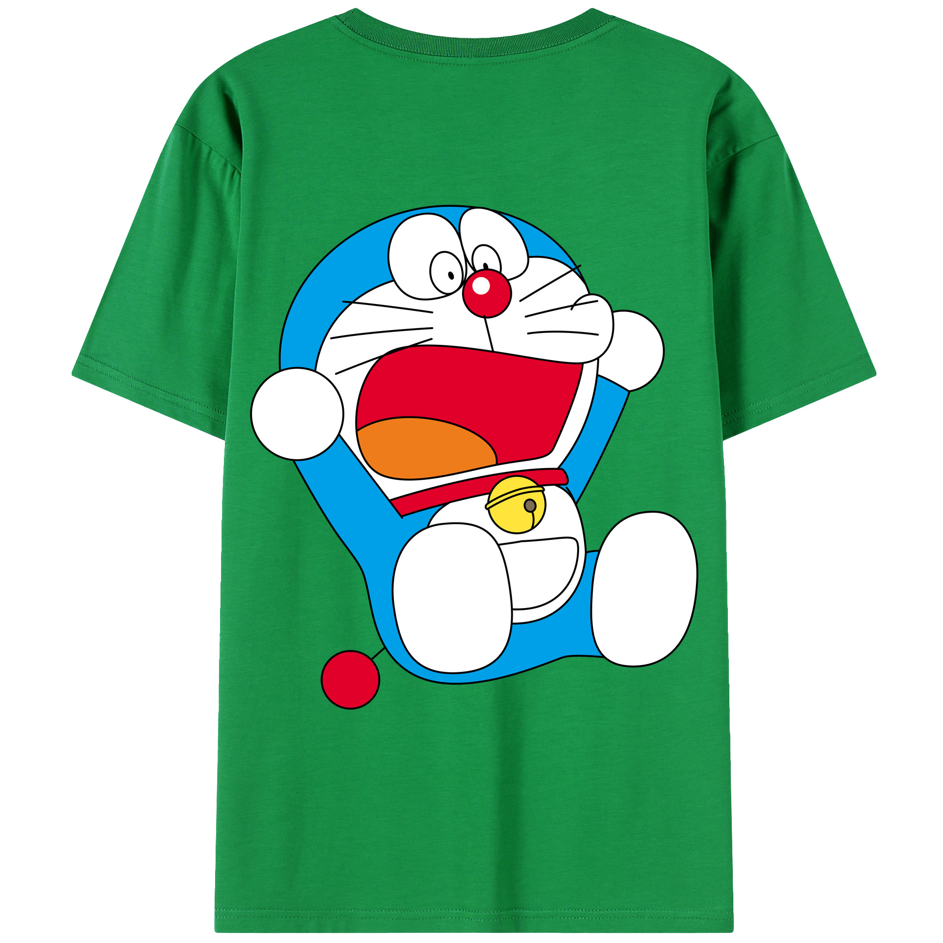 （画像用） ドラえもん Doraemon 綿100％ メンズ半袖Tシャツ（バックプリント） 通気性