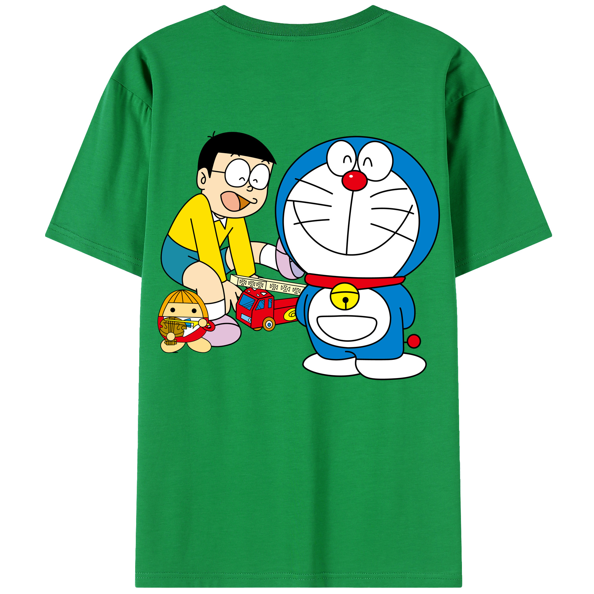 （画像用） ドラえもん Doraemon 綿100％ メンズ半袖Tシャツ（バックプリント） 通気性