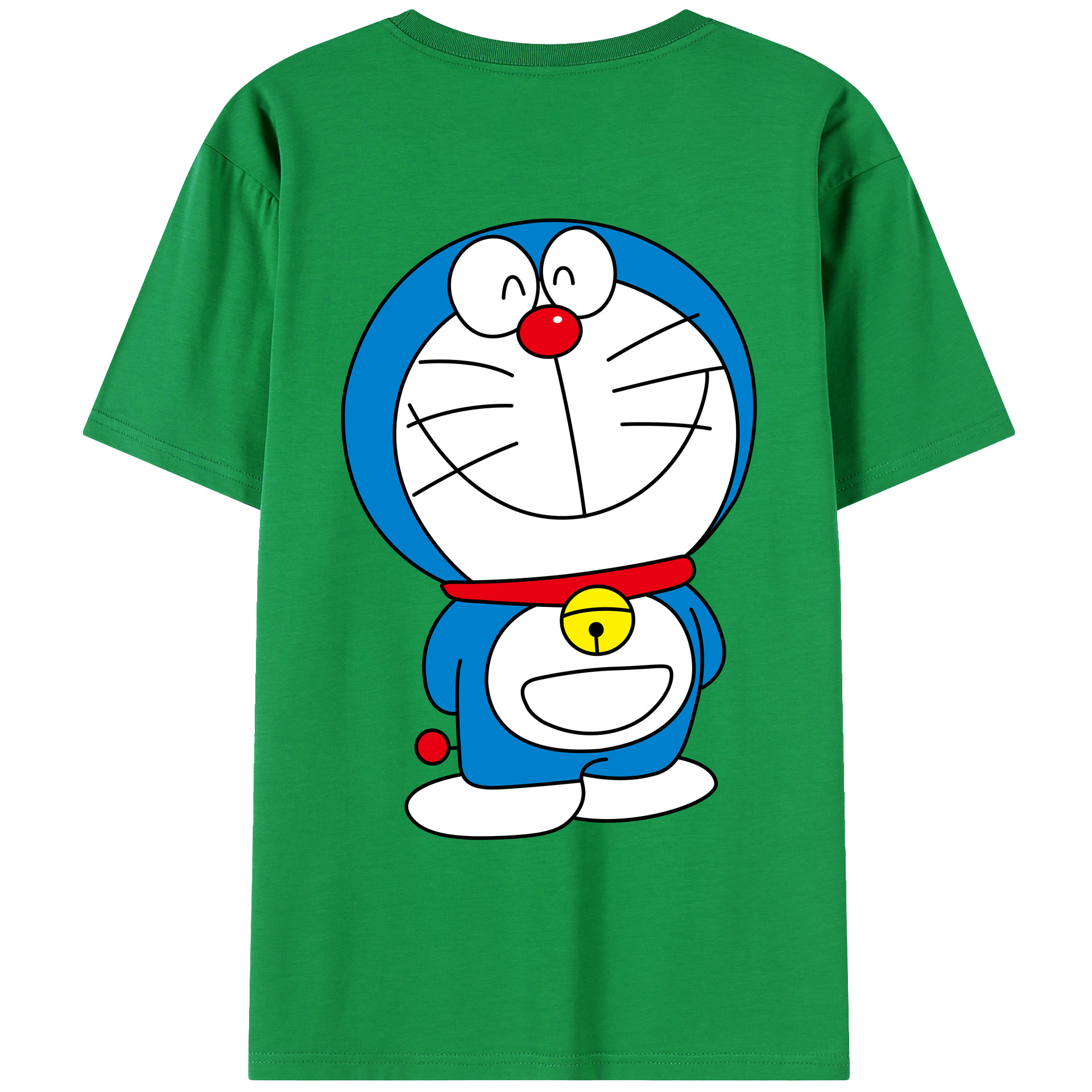 （画像用） ドラえもん Doraemon 綿100％ メンズ半袖Tシャツ（バックプリント） 通気性