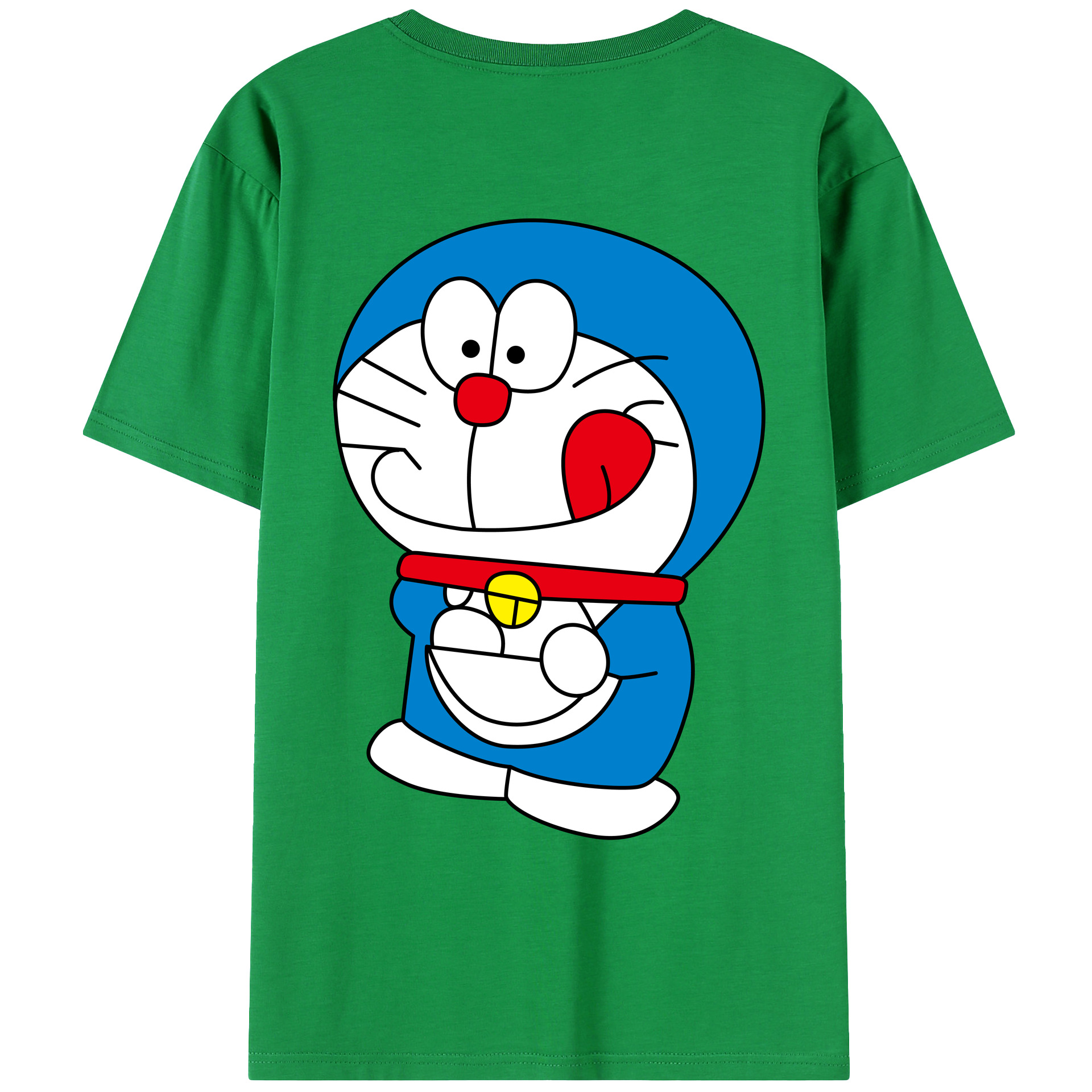 （画像用） ドラえもん Doraemon 綿100％ メンズ半袖Tシャツ（バックプリント） 通気性