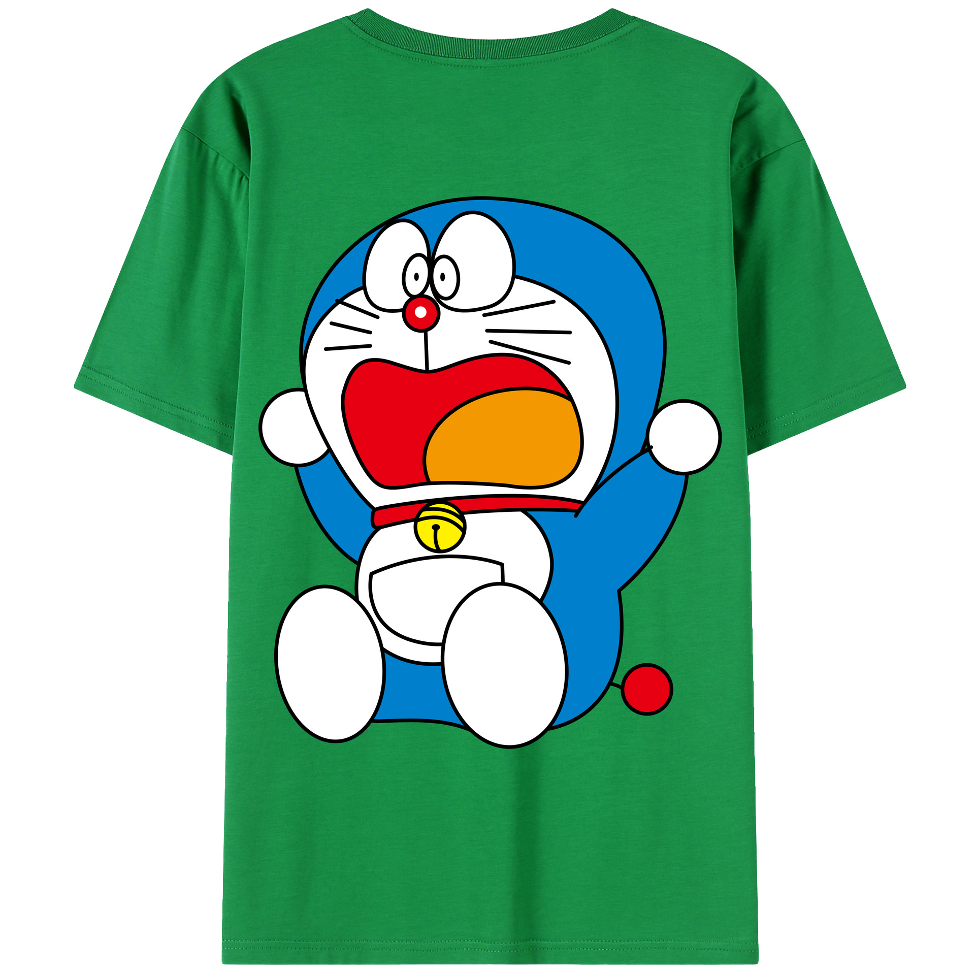 （画像用） ドラえもん Doraemon 綿100％ メンズ半袖Tシャツ（バックプリント） 通気性