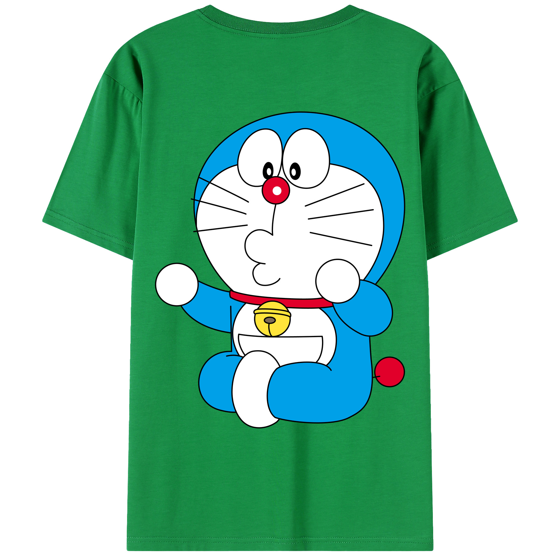 （画像用） ドラえもん Doraemon 綿100％ メンズ半袖Tシャツ（バックプリント） 通気性