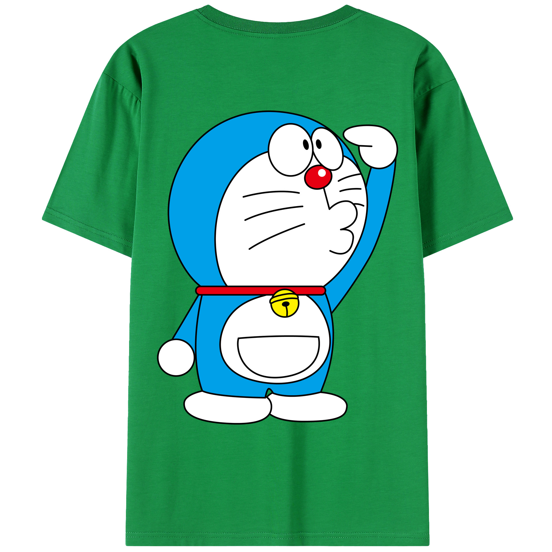 （画像用） ドラえもん Doraemon 綿100％ メンズ半袖Tシャツ（バックプリント） 通気性
