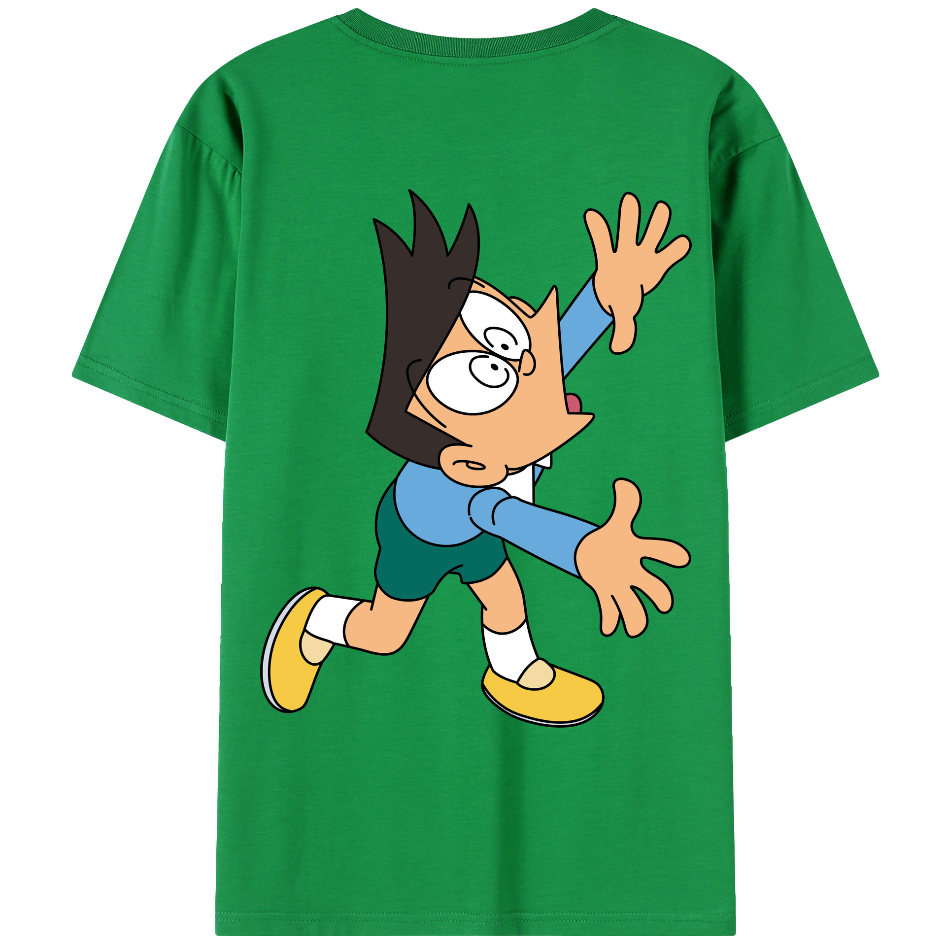 （画像用） ドラえもん 骨川 スネ夫 Doraemon Honekawa Suneo 綿100％ メンズ半袖Tシャツ（バックプリント） 通気性