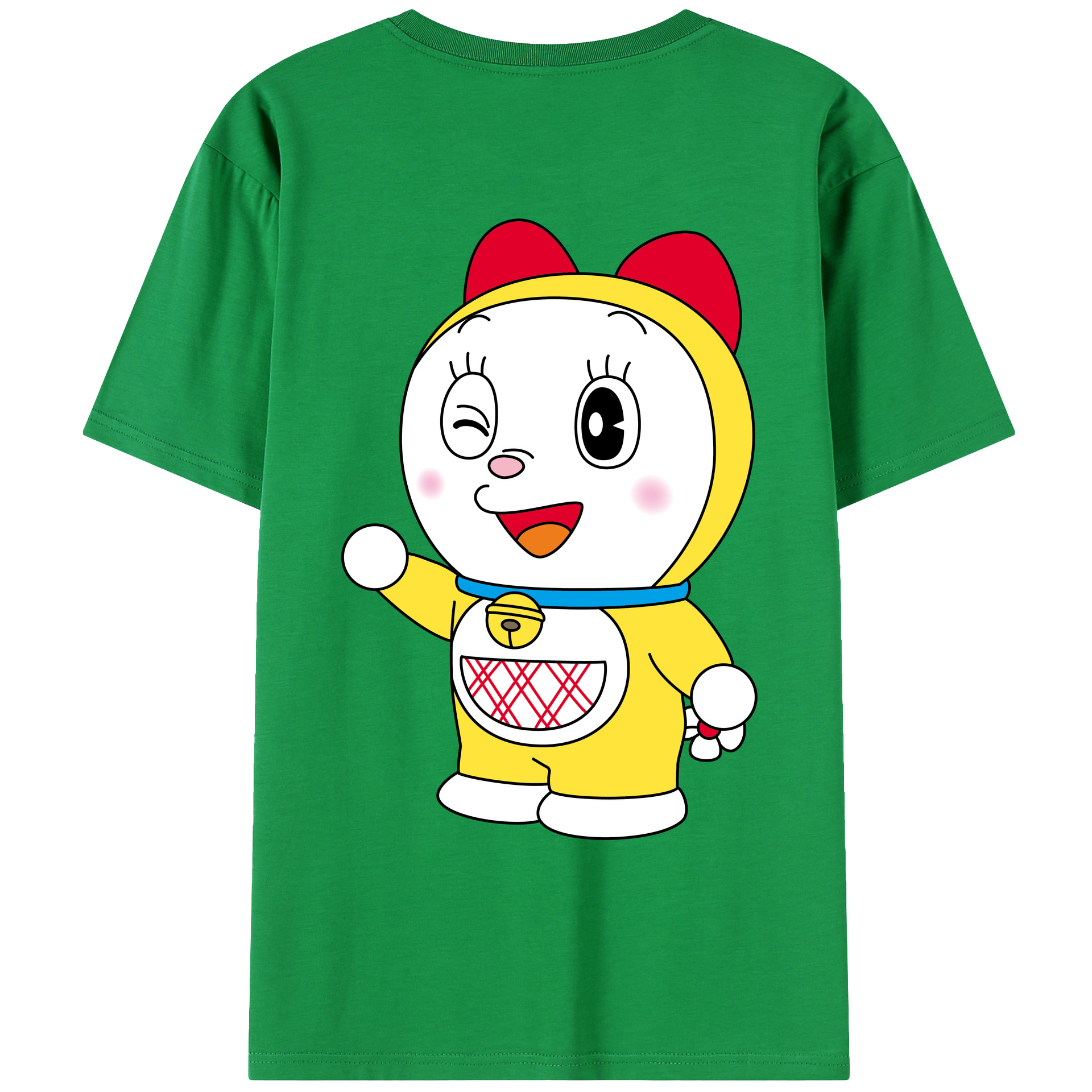 （画像用） ドラえもん ドラミ Doraemon Dorami 綿100％ メンズ半袖Tシャツ（バックプリント） 通気性