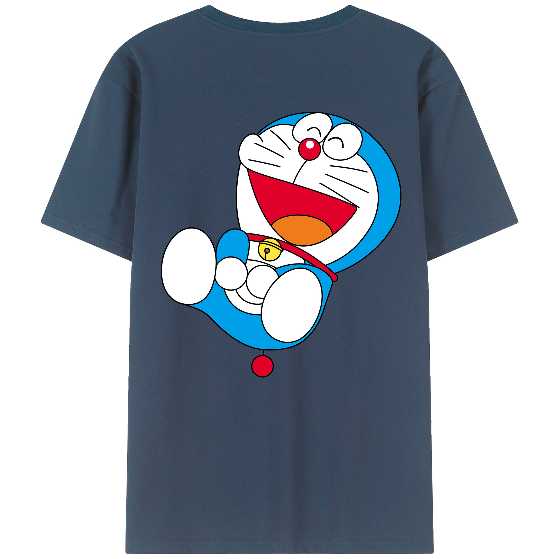 （画像用） ドラえもん Doraemon 綿100％ メンズ半袖Tシャツ（バックプリント） 通気性