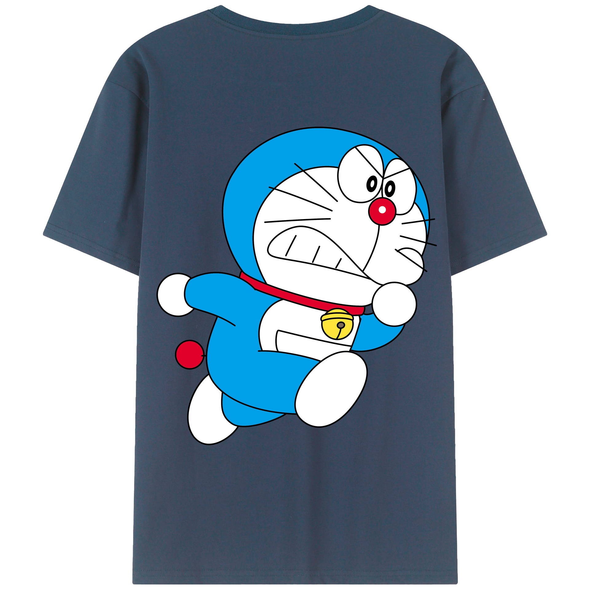 （画像用） ドラえもん Doraemon 綿100％ メンズ半袖Tシャツ（バックプリント） 通気性