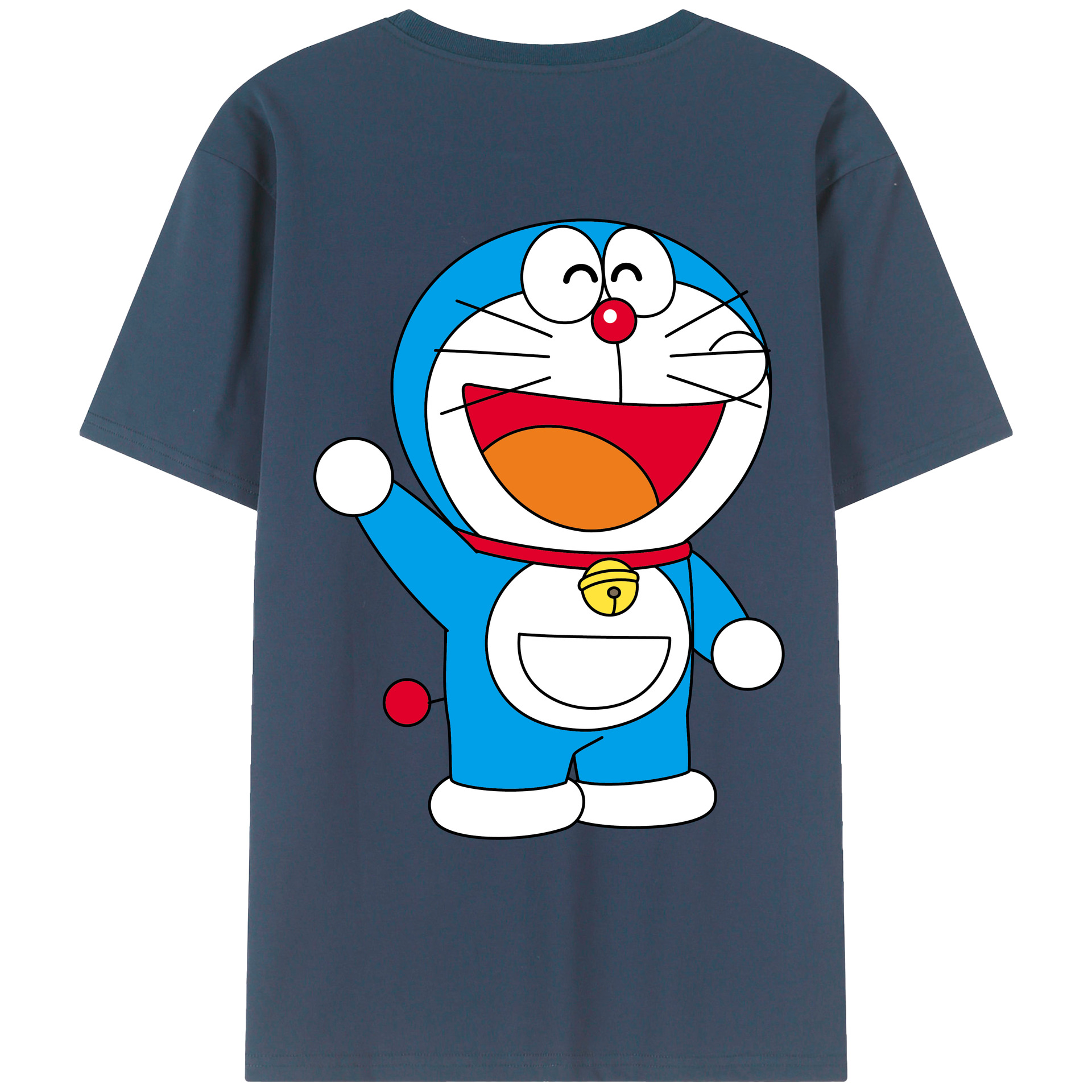 （画像用） ドラえもん Doraemon 綿100％ メンズ半袖Tシャツ（バックプリント） 通気性
