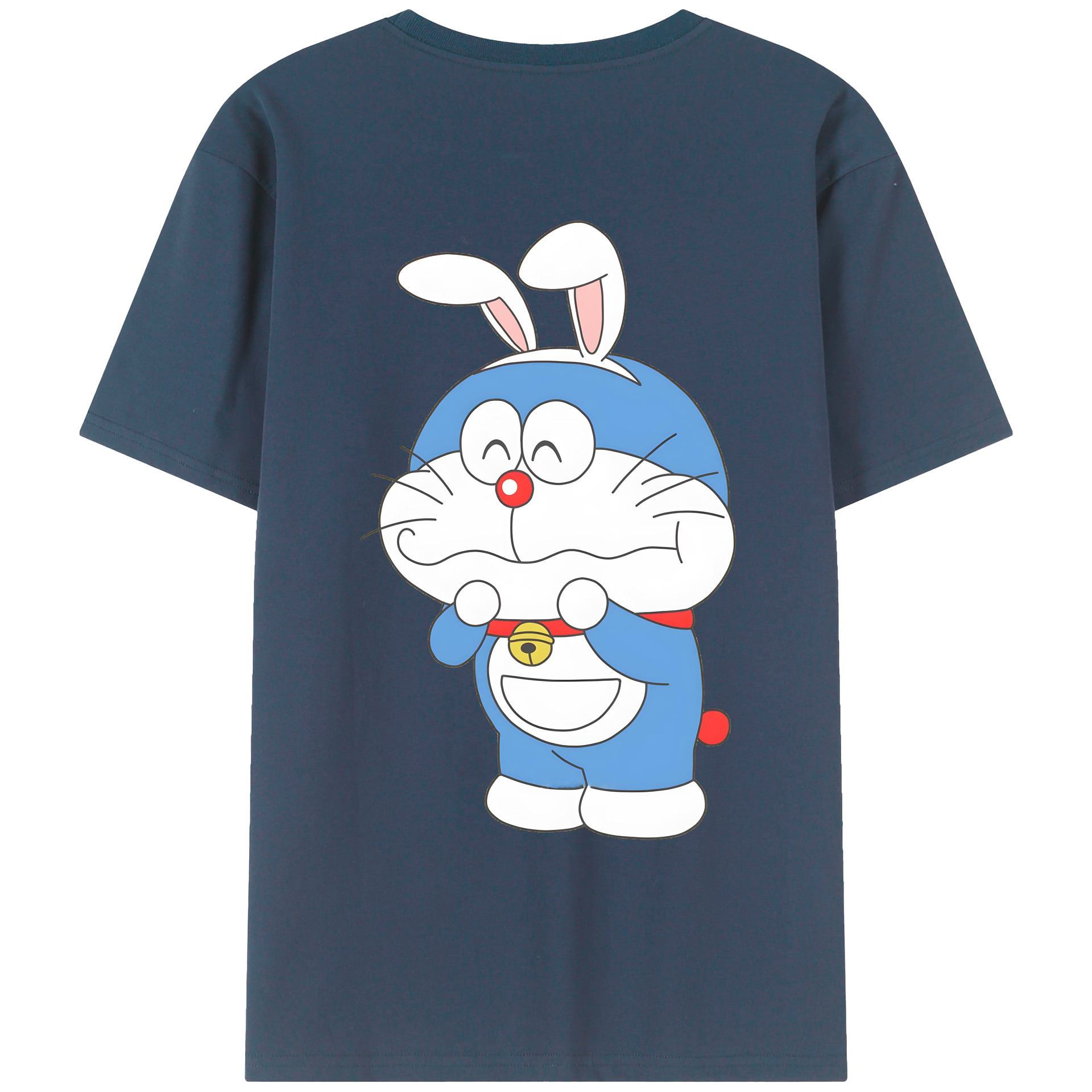 （画像用） ドラえもん Doraemon 綿100％ メンズ半袖Tシャツ（バックプリント） 通気性