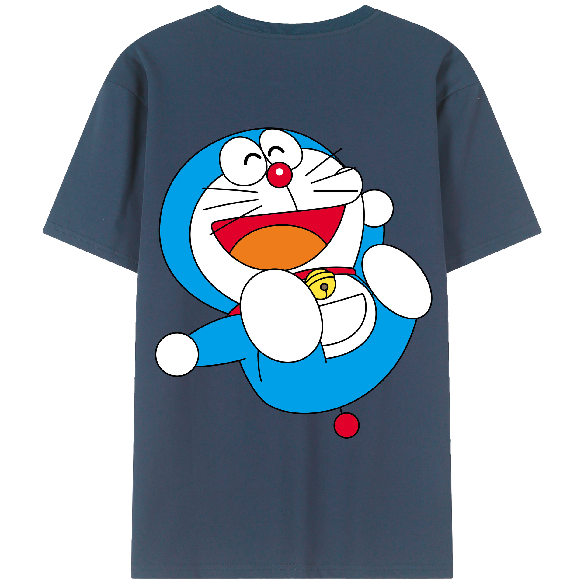 （画像用） ドラえもん Doraemon 綿100％ メンズ半袖Tシャツ（バックプリント） 通気性