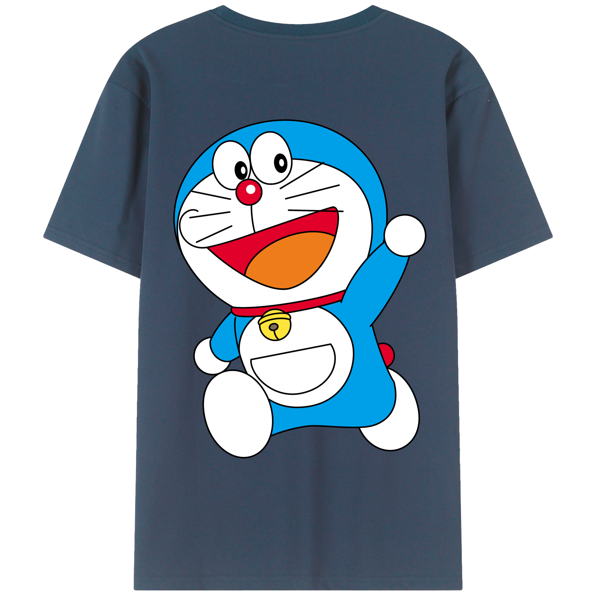 （画像用） ドラえもん Doraemon 綿100％ メンズ半袖Tシャツ（バックプリント） 通気性
