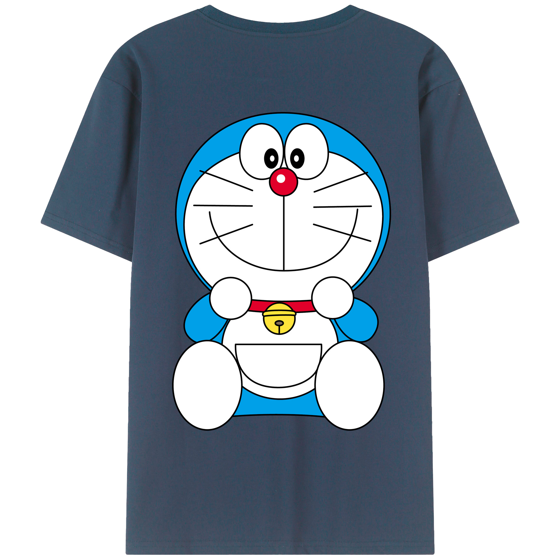 （画像用） ドラえもん Doraemon 綿100％ メンズ半袖Tシャツ（バックプリント） 通気性
