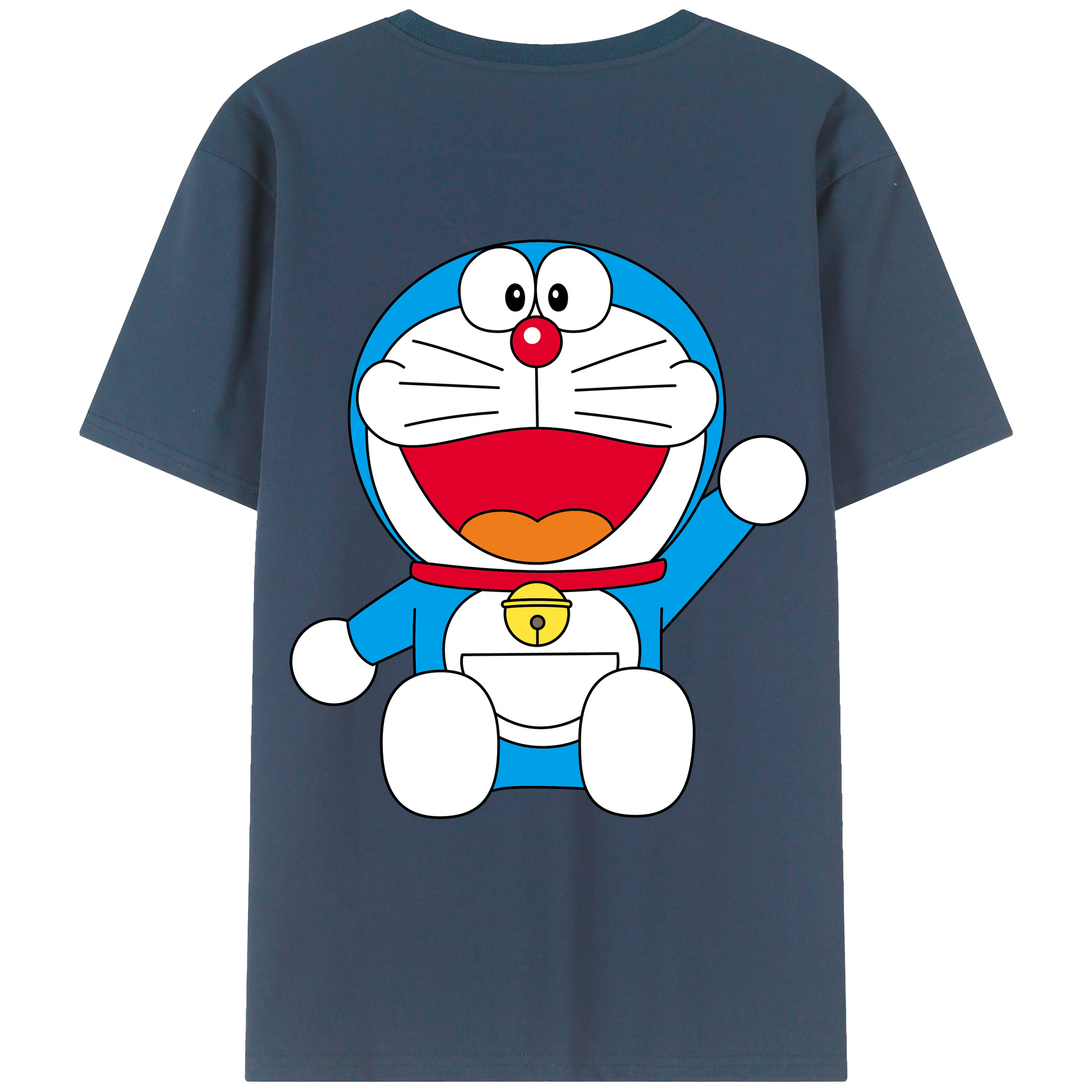 （画像用） ドラえもん Doraemon 綿100％ メンズ半袖Tシャツ（バックプリント） 通気性