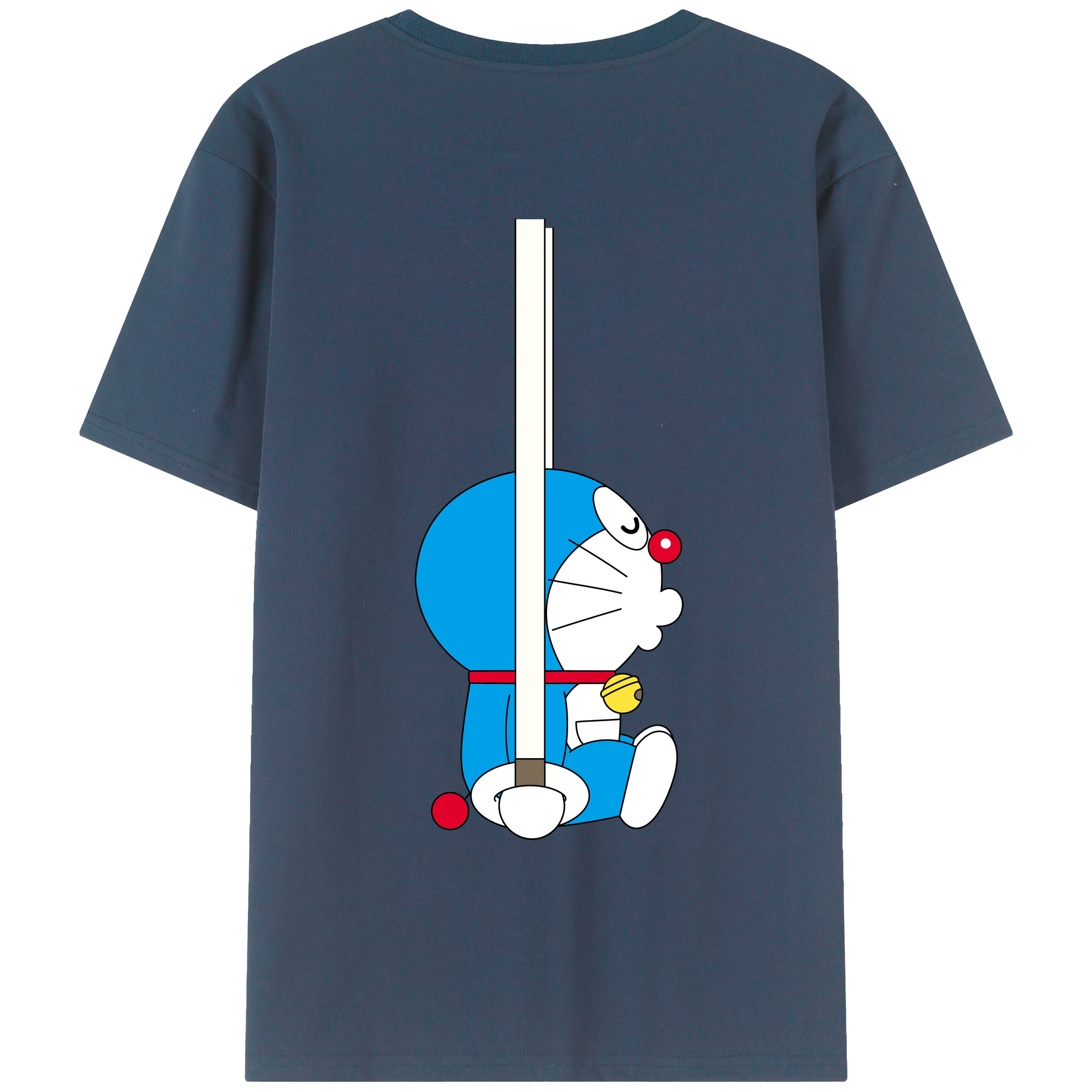 （画像用） ドラえもん Doraemon 綿100％ メンズ半袖Tシャツ（バックプリント） 通気性