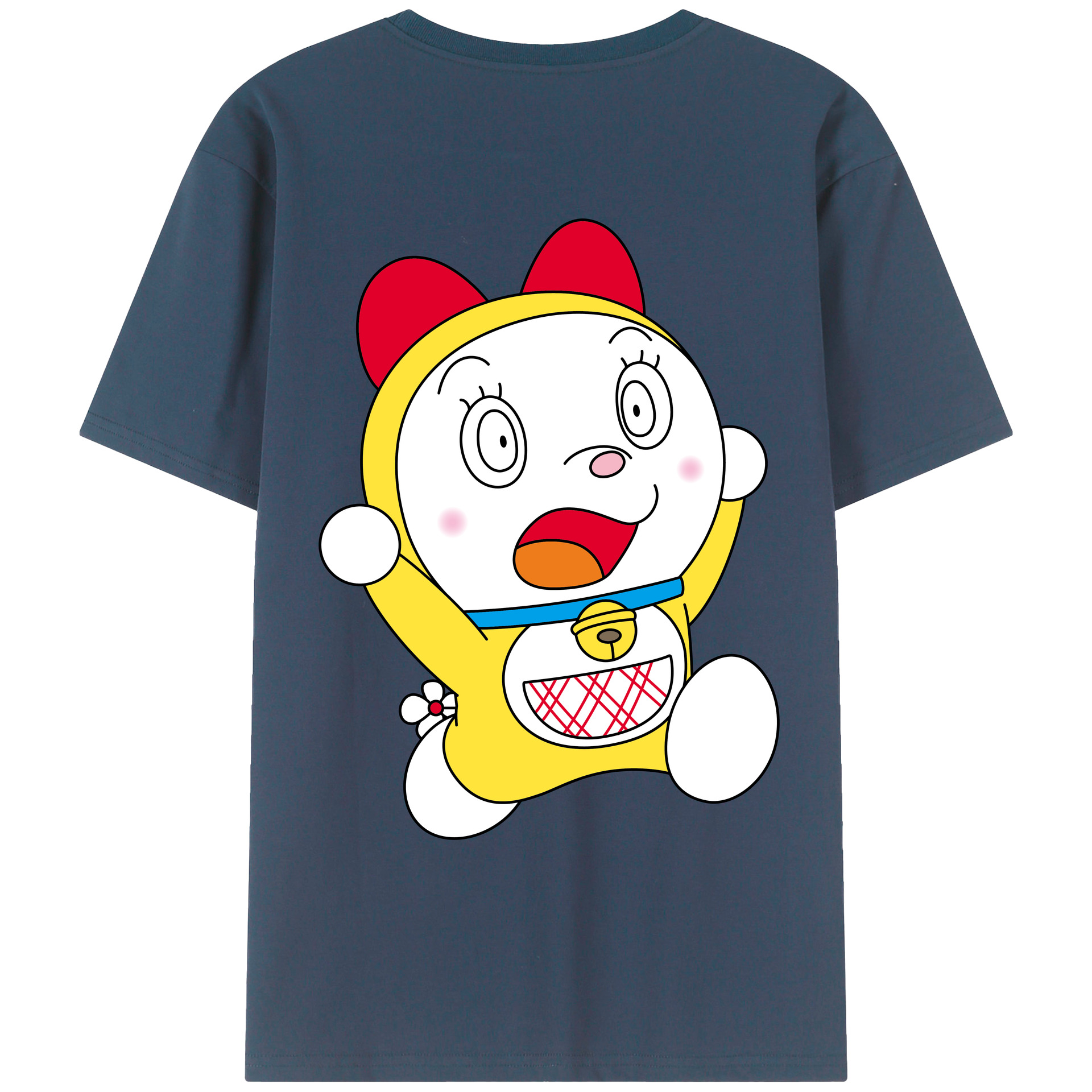 （画像用） ドラえもん ドラミ Doraemon Dorami 綿100％ メンズ半袖Tシャツ（バックプリント） 通気性