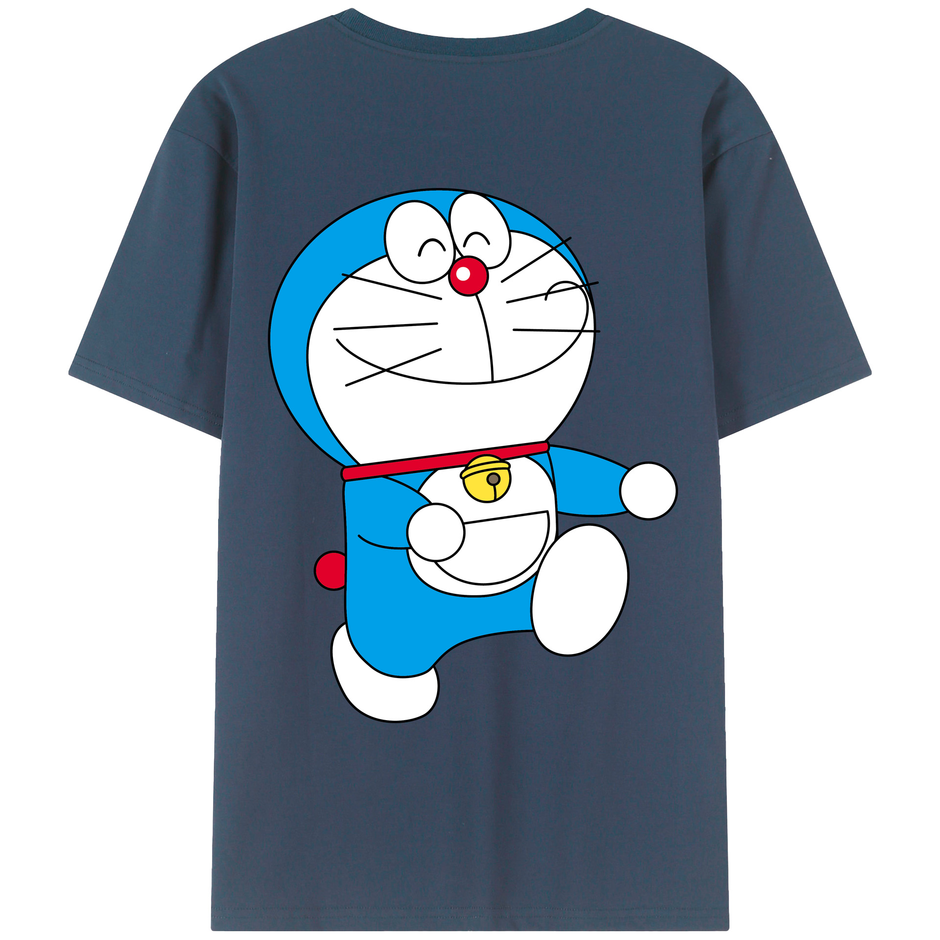 （画像用） ドラえもん Doraemon 綿100％ メンズ半袖Tシャツ（バックプリント） 通気性