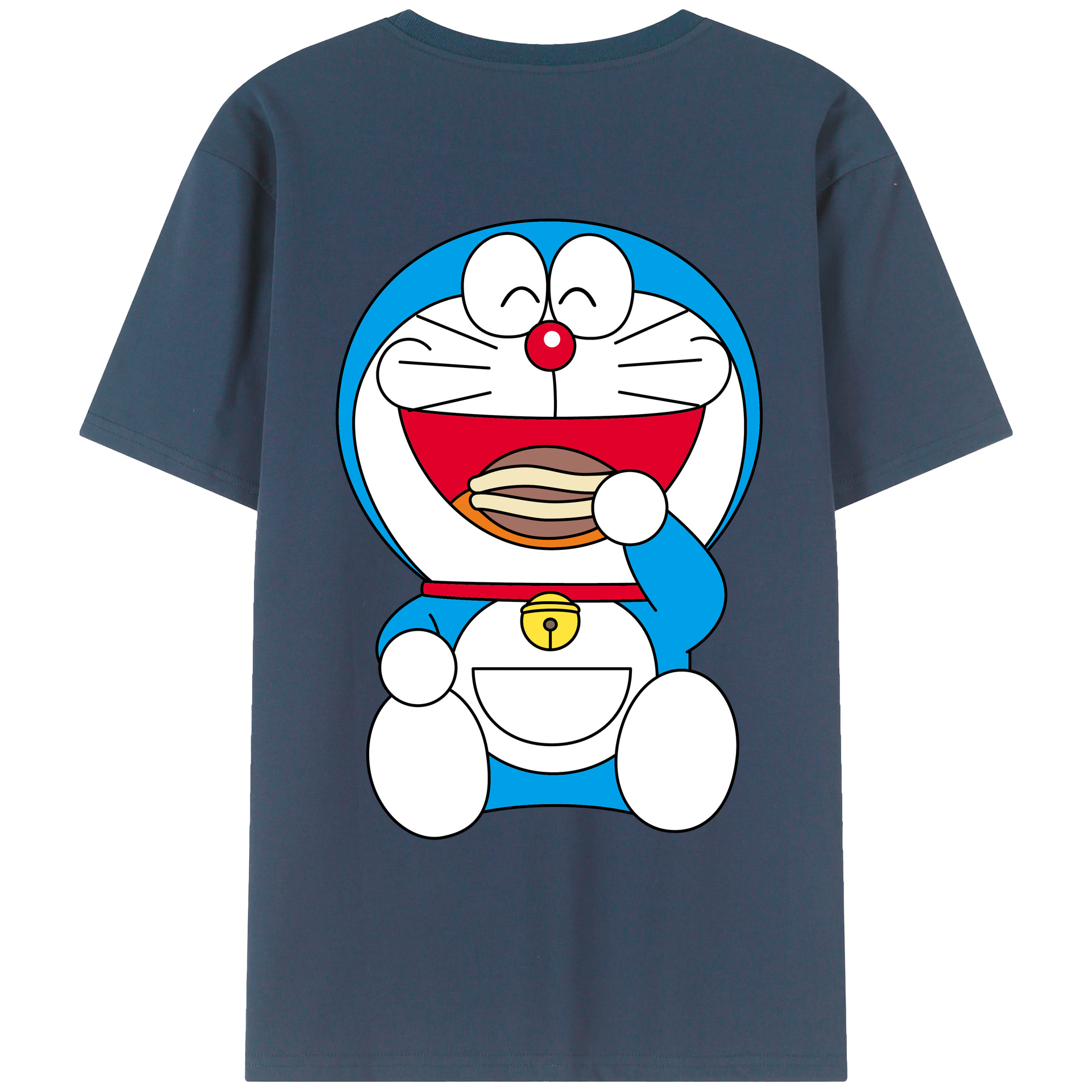 （画像用） ドラえもん Doraemon 綿100％ メンズ半袖Tシャツ（バックプリント） 通気性