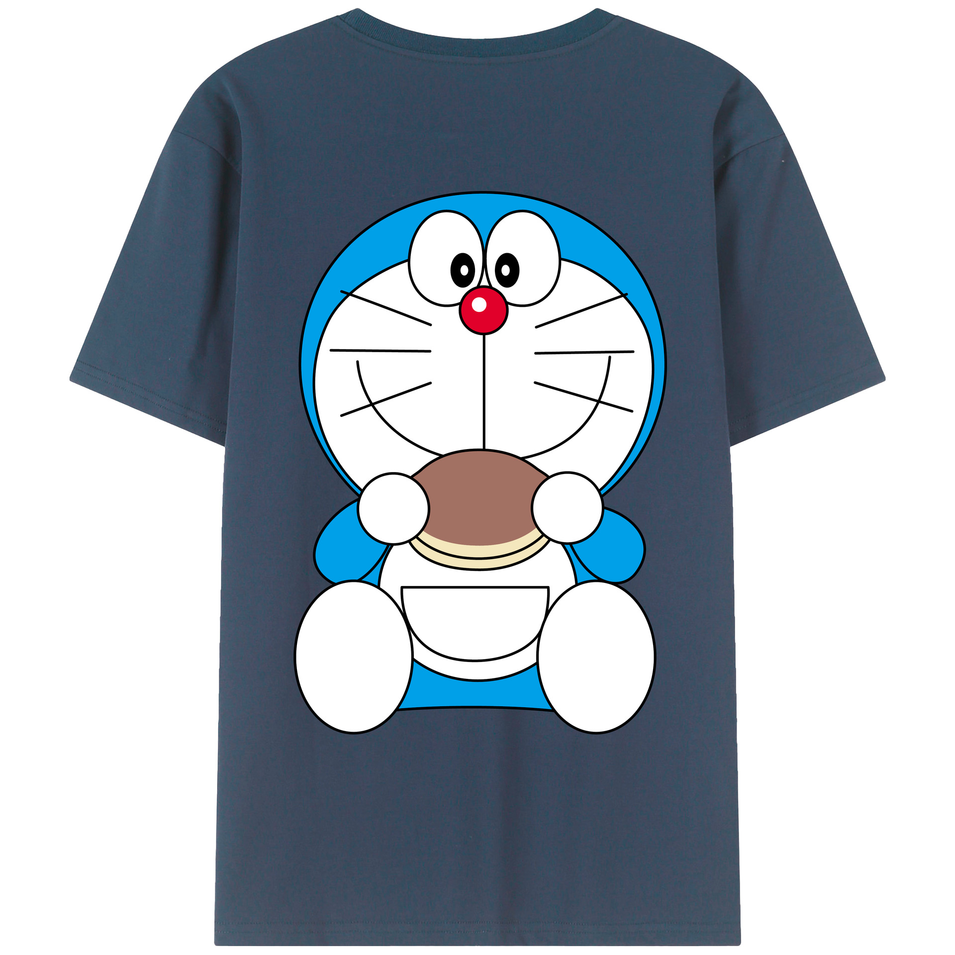 （画像用） ドラえもん Doraemon 綿100％ メンズ半袖Tシャツ（バックプリント） 通気性