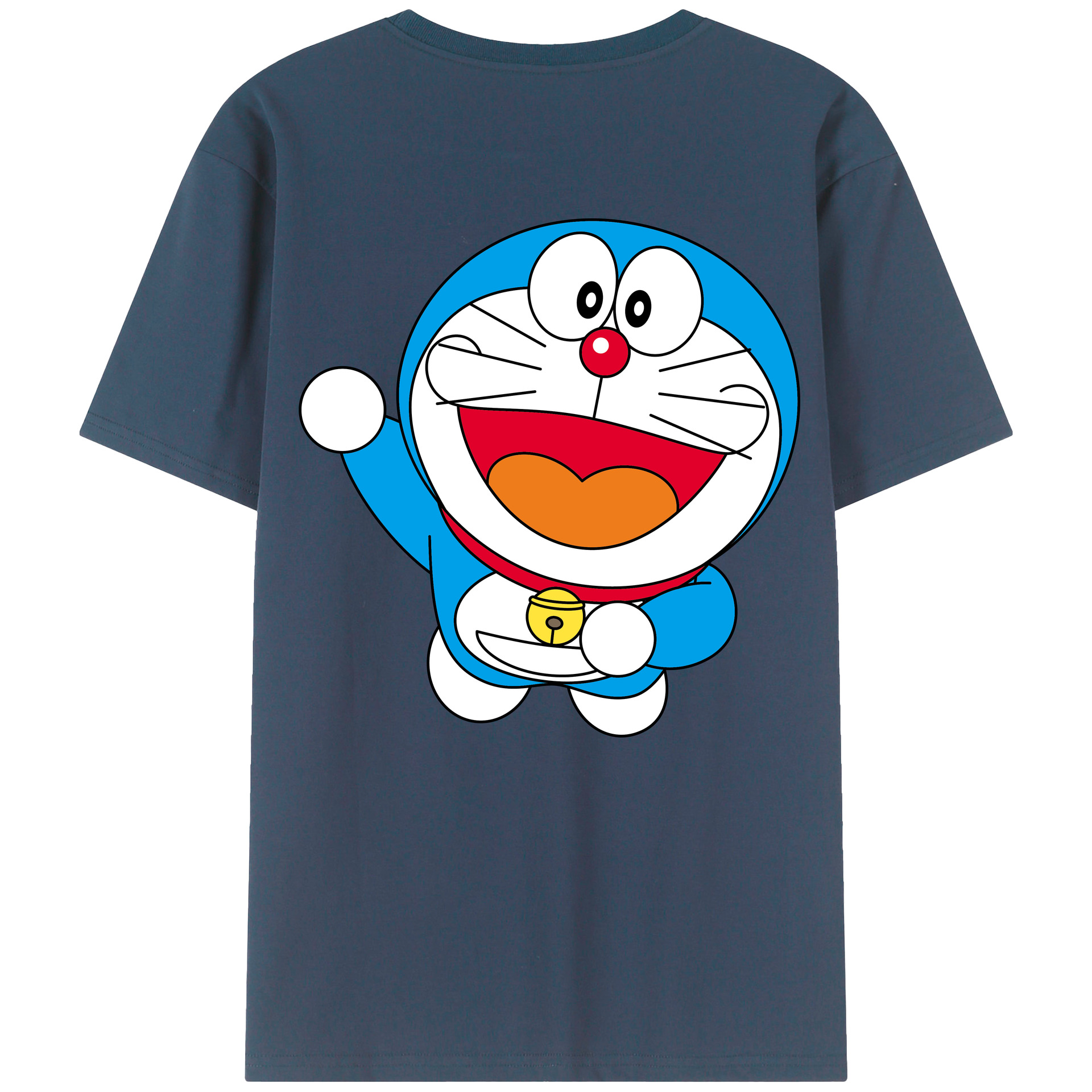 （画像用） ドラえもん Doraemon 綿100％ メンズ半袖Tシャツ（バックプリント） 通気性