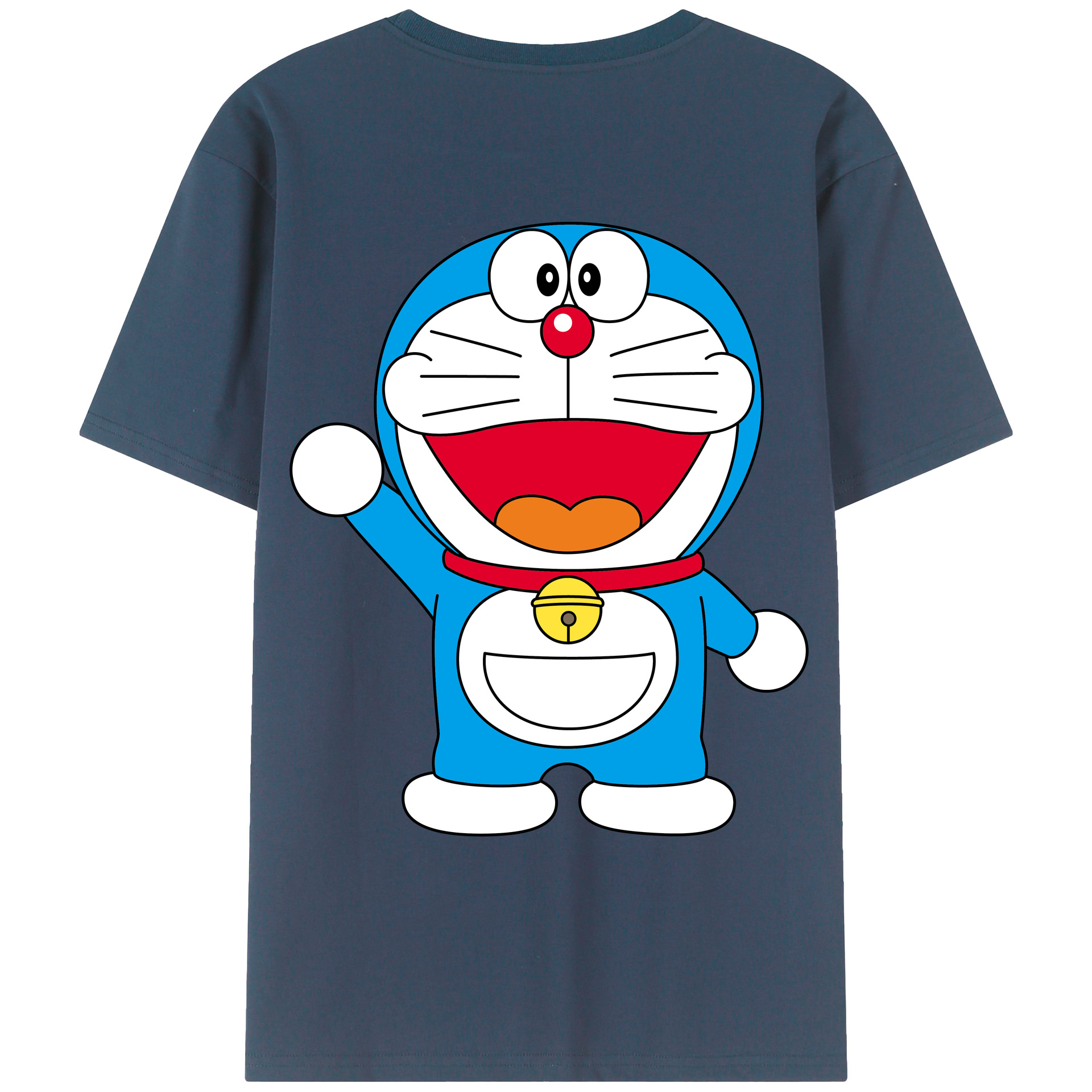 （画像用） ドラえもん Doraemon 綿100％ メンズ半袖Tシャツ（バックプリント） 通気性