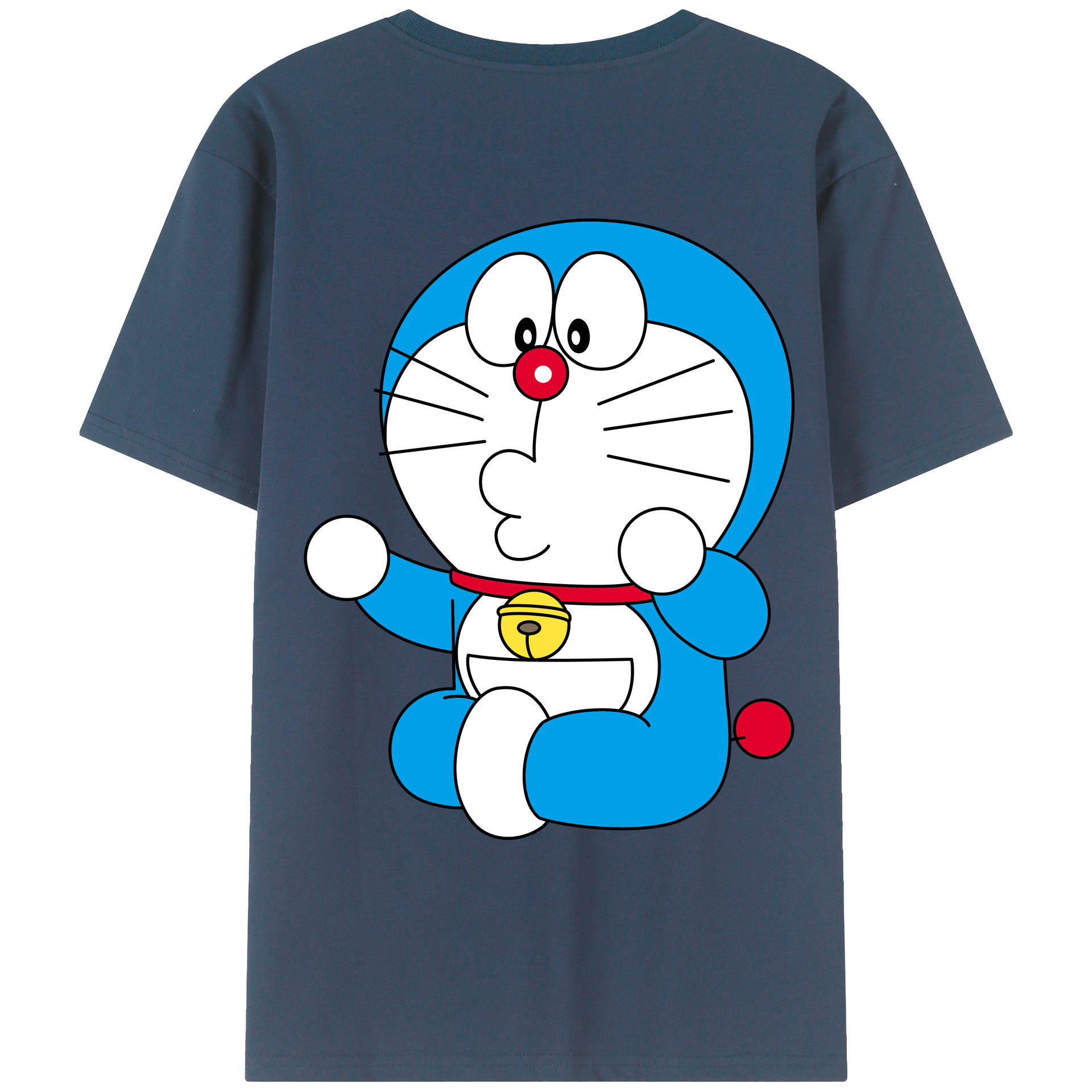 （画像用） ドラえもん Doraemon 綿100％ メンズ半袖Tシャツ（バックプリント） 通気性