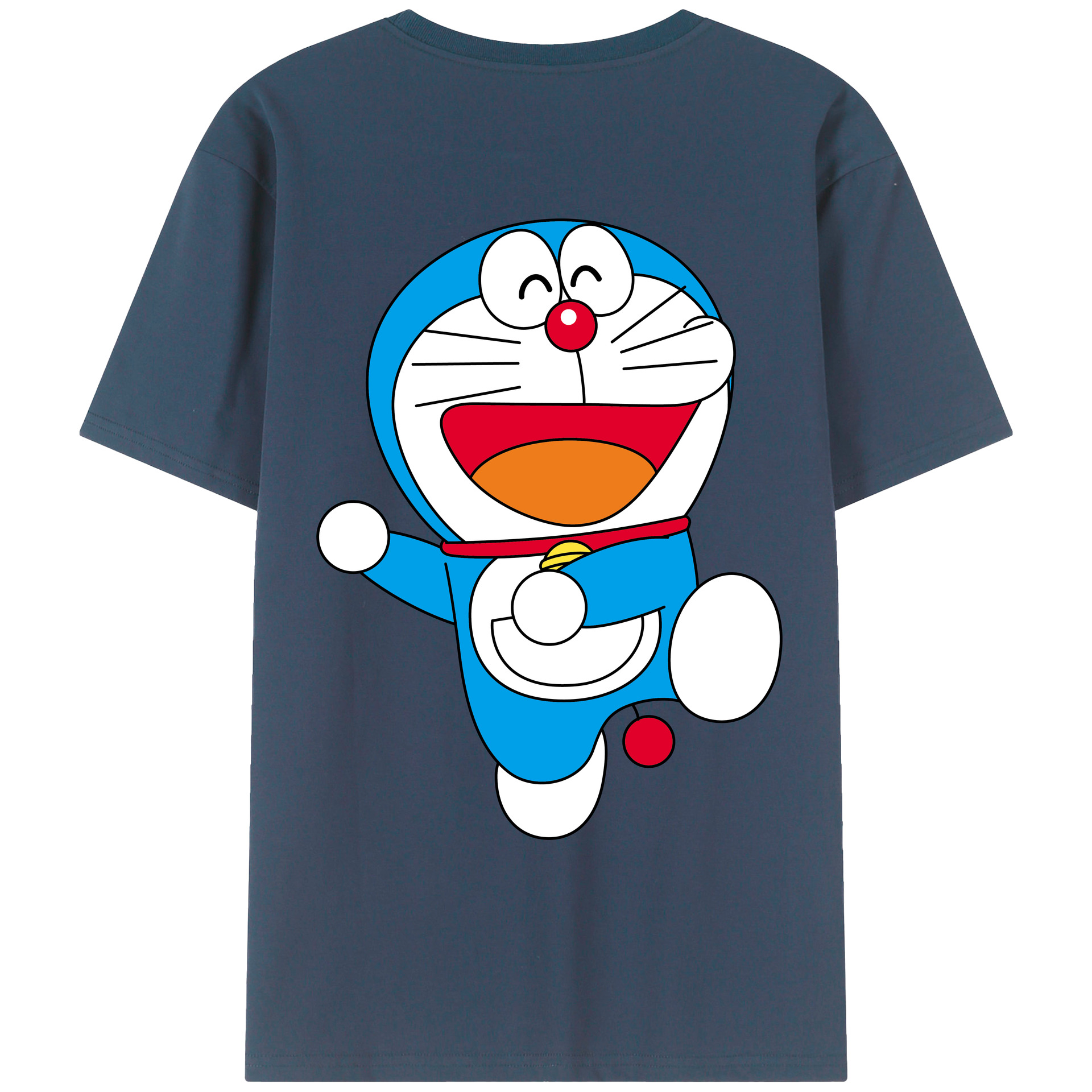 （画像用） ドラえもん Doraemon 綿100％ メンズ半袖Tシャツ（バックプリント） 通気性