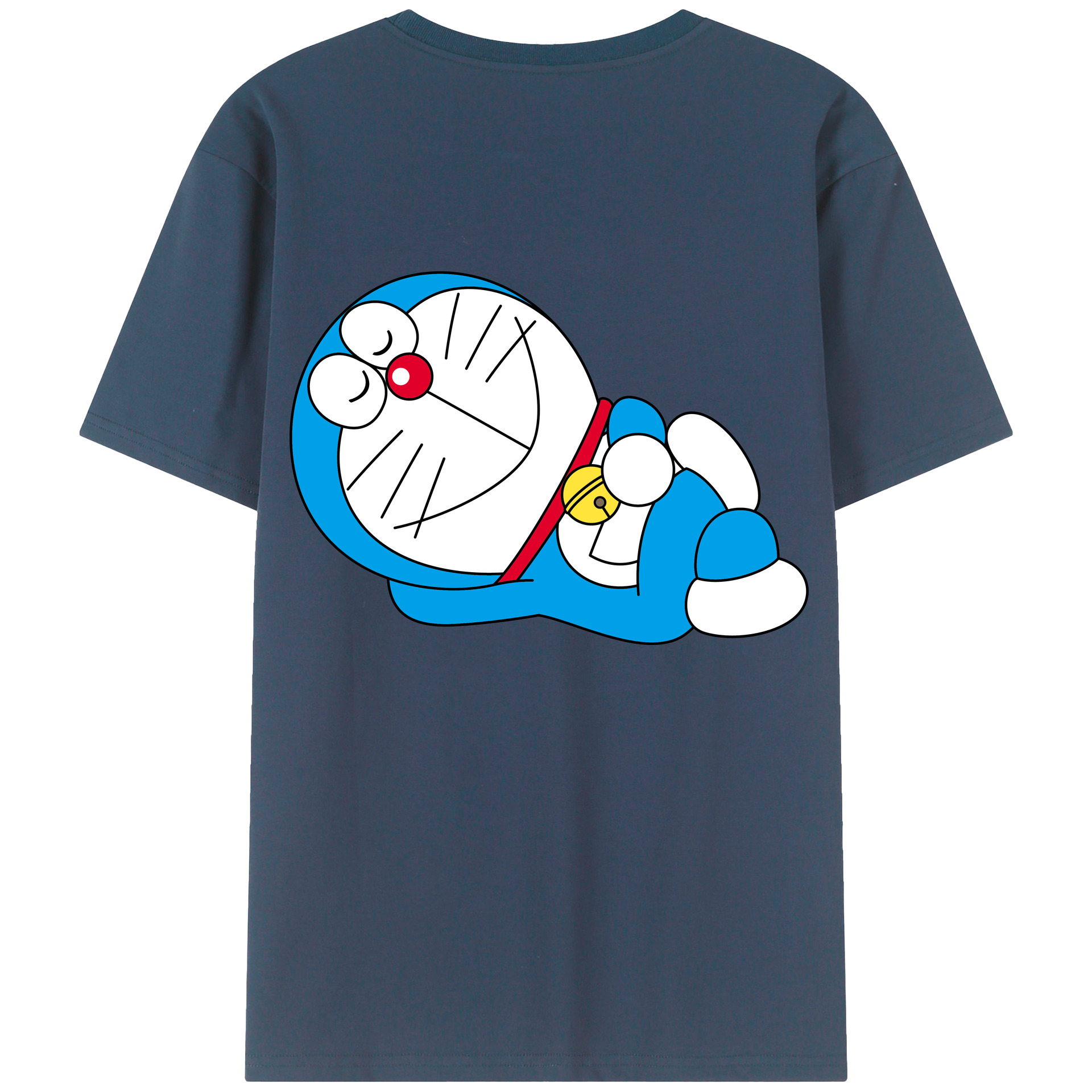 （画像用） ドラえもん Doraemon 綿100％ メンズ半袖Tシャツ（バックプリント） 通気性