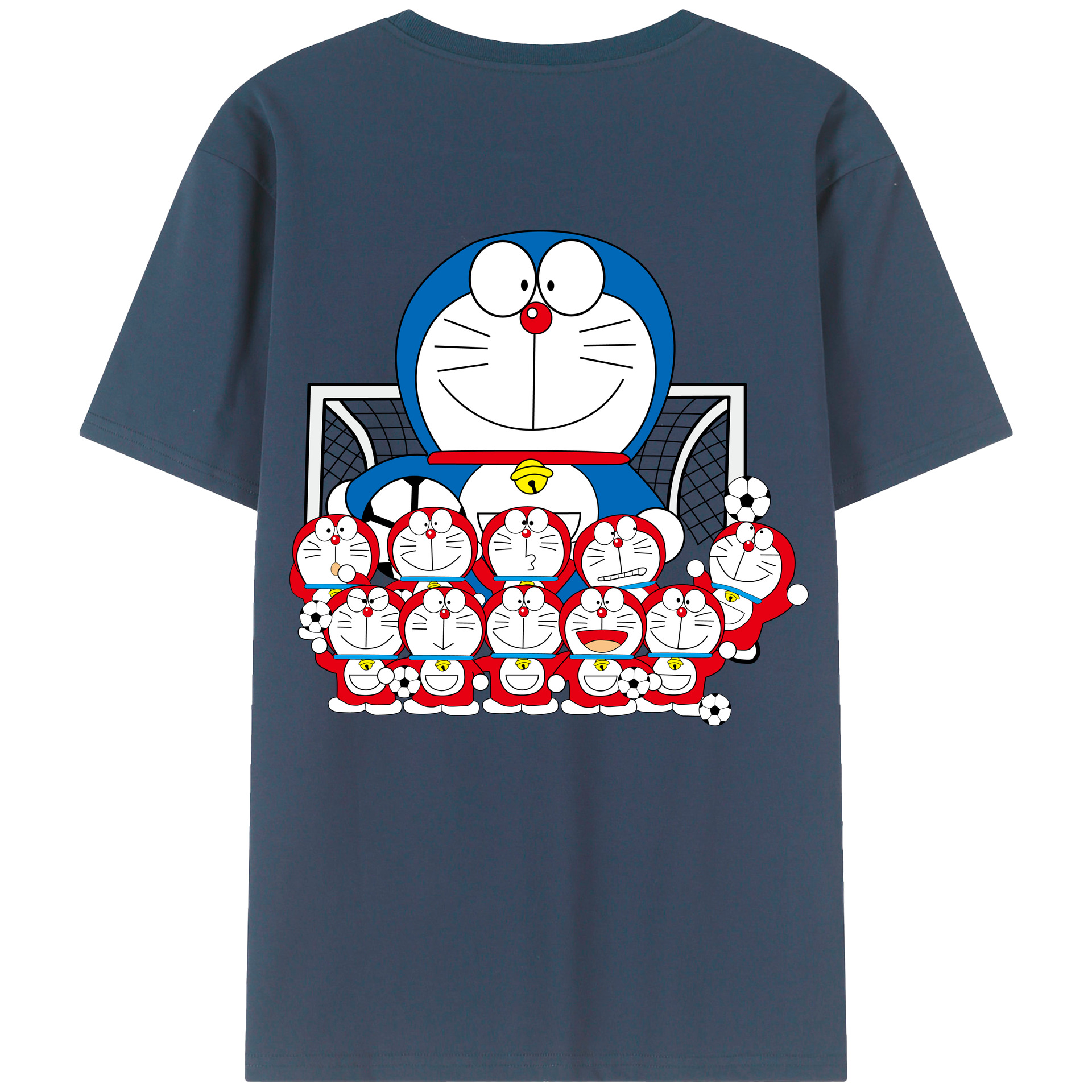 （画像用） ドラえもん Doraemon 綿100％ メンズ半袖Tシャツ（バックプリント） 通気性