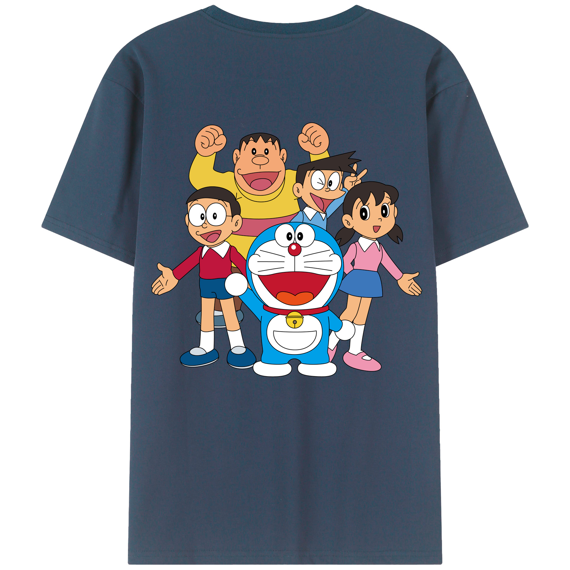 （画像用） ドラえもん 骨川 スネ夫 Doraemon Honekawa Suneo 綿100％ メンズ半袖Tシャツ（バックプリント） 通気性