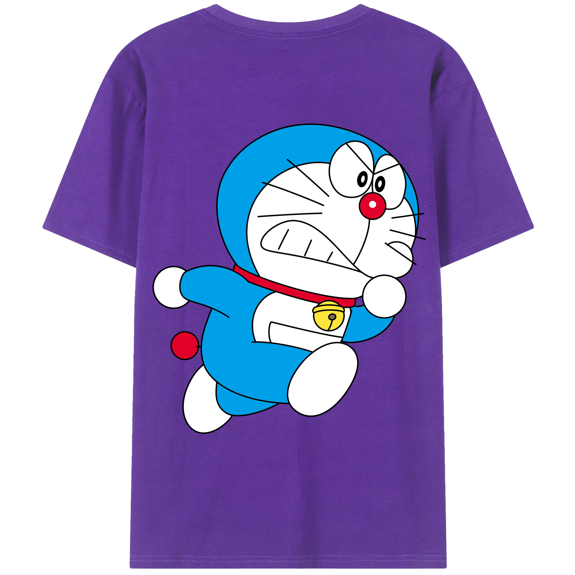 （画像用） ドラえもん Doraemon 綿100％ メンズ半袖Tシャツ（バックプリント） 通気性