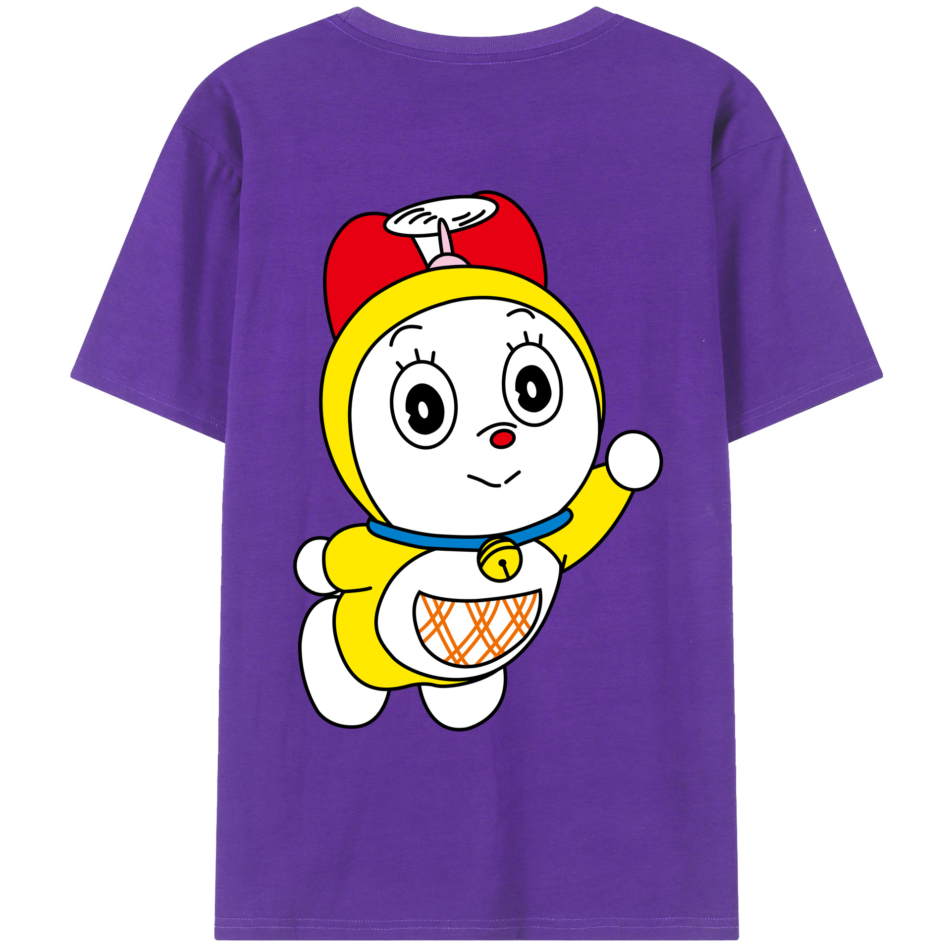 （画像用） ドラえもん ドラミ Doraemon Dorami 綿100％ メンズ半袖Tシャツ（バックプリント） 通気性