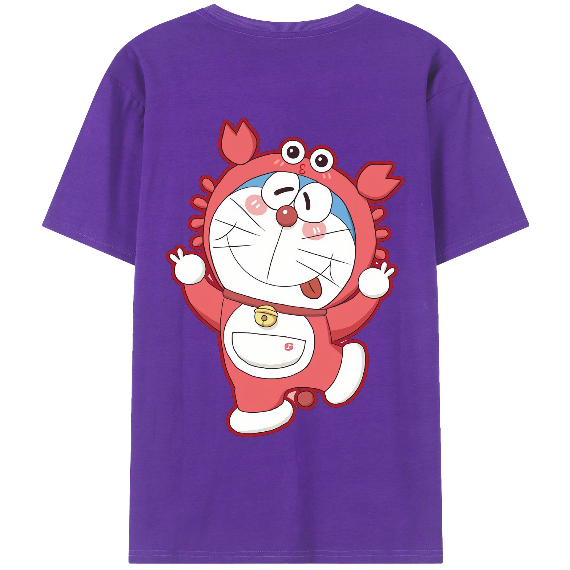 （画像用） ドラえもん Doraemon 綿100％ メンズ半袖Tシャツ（バックプリント） 通気性
