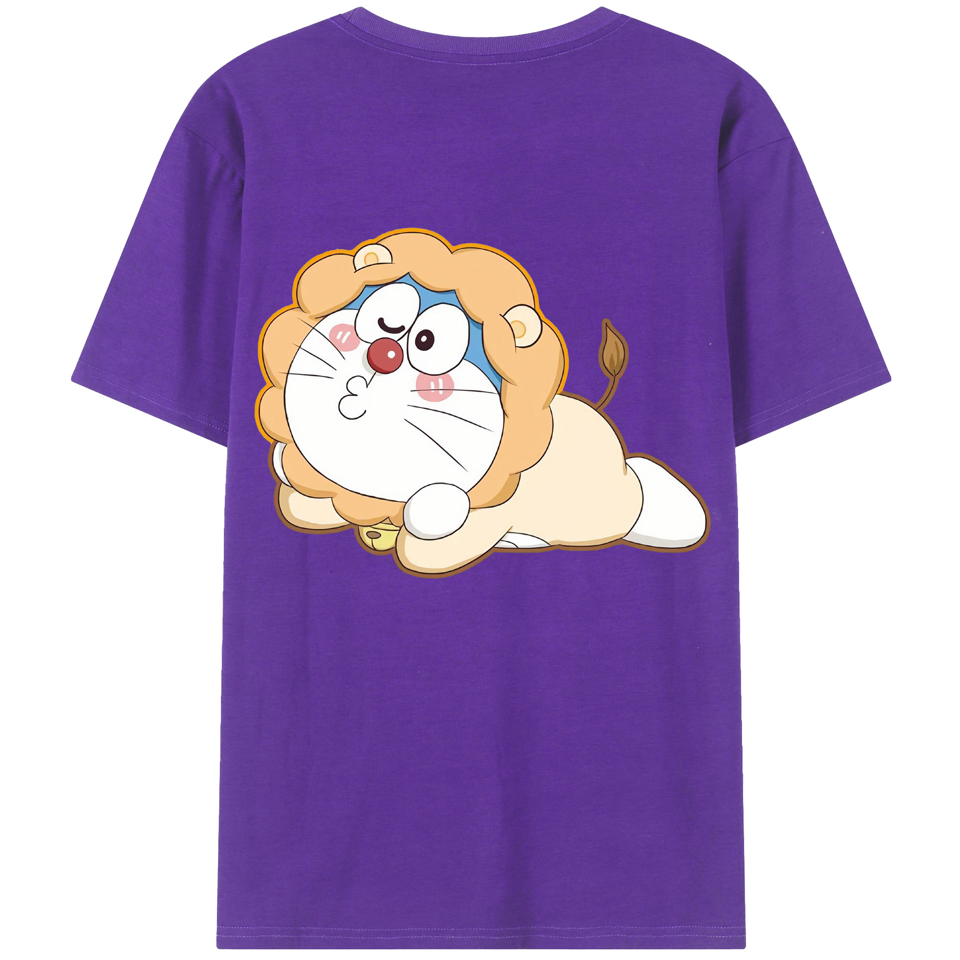 （画像用） ドラえもん Doraemon 綿100％ メンズ半袖Tシャツ（バックプリント） 通気性
