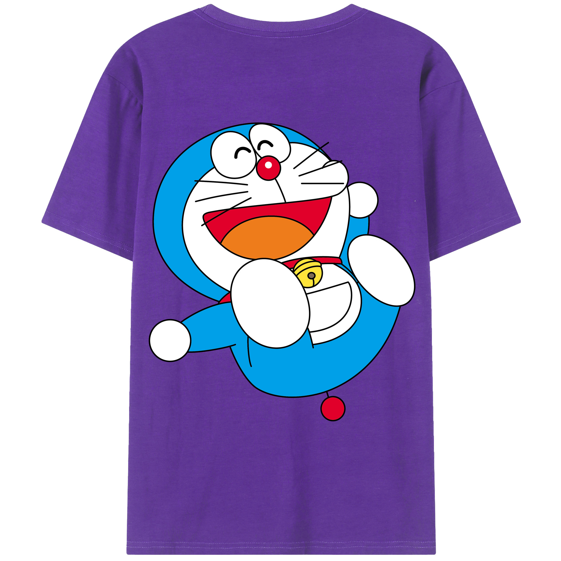 （画像用） ドラえもん Doraemon 綿100％ メンズ半袖Tシャツ（バックプリント） 通気性
