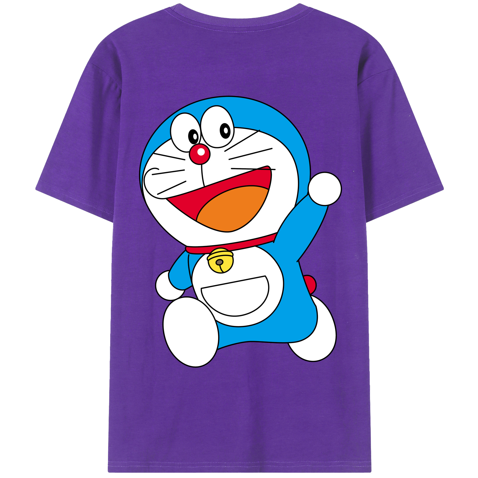 （画像用） ドラえもん Doraemon 綿100％ メンズ半袖Tシャツ（バックプリント） 通気性