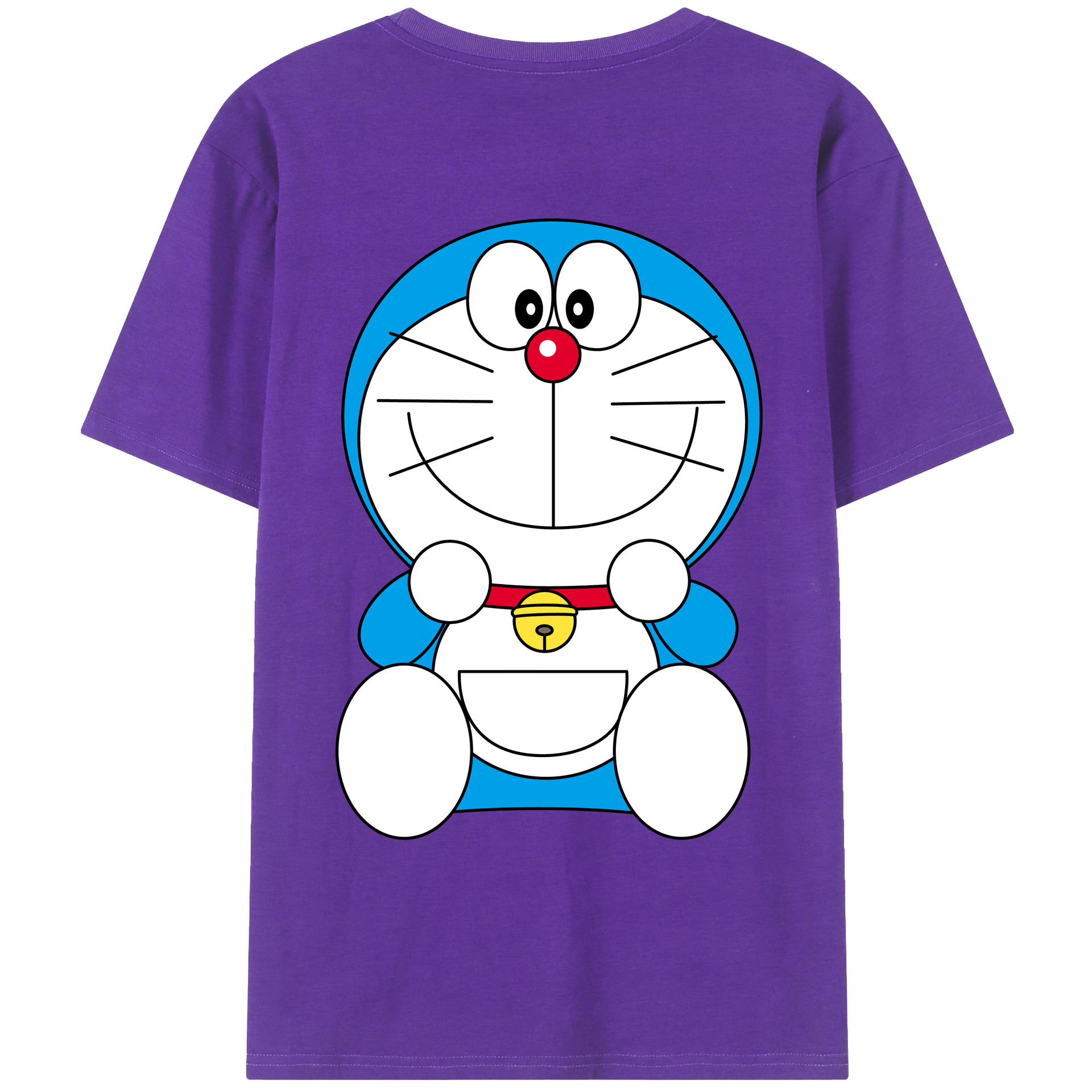 （画像用） ドラえもん Doraemon 綿100％ メンズ半袖Tシャツ（バックプリント） 通気性