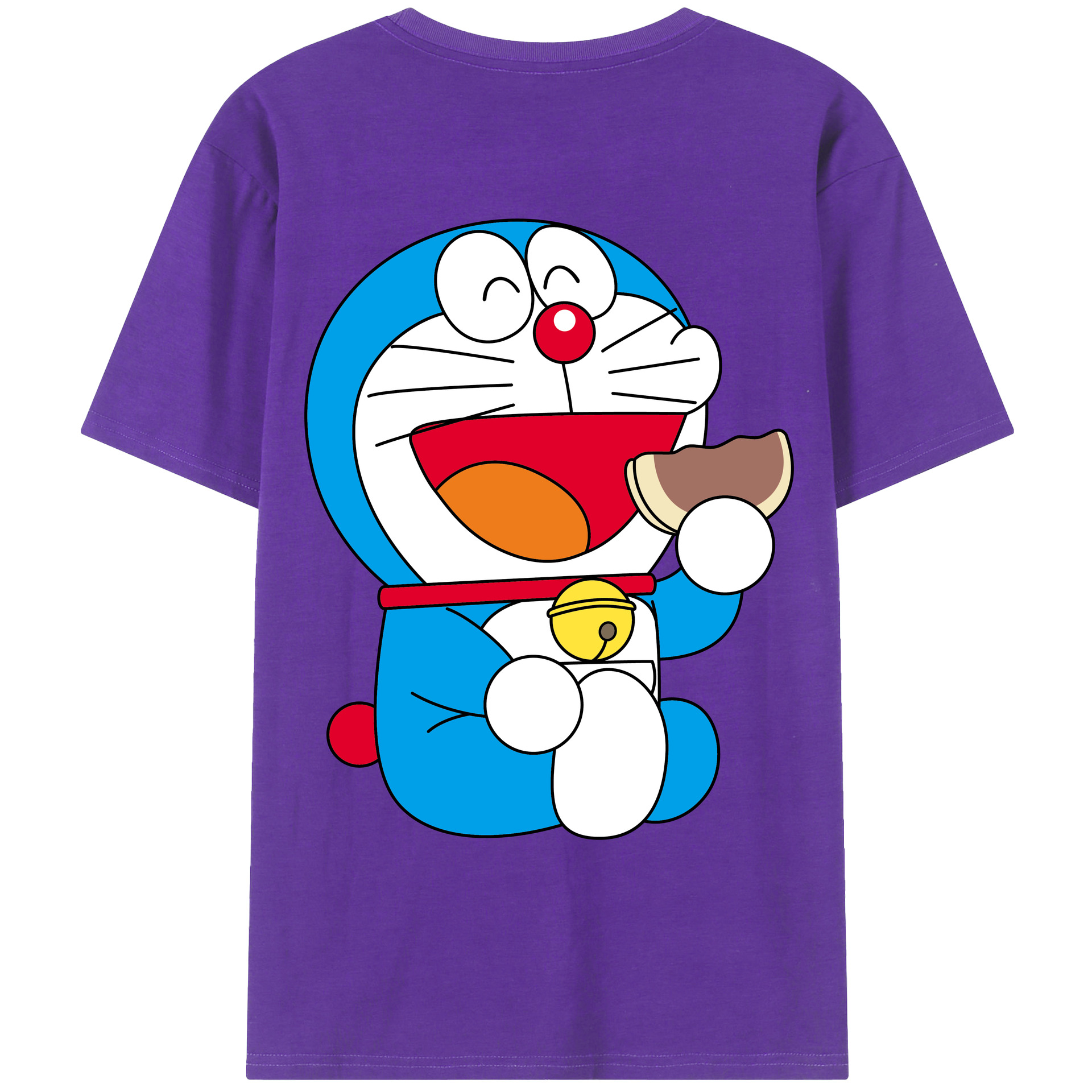 （画像用） ドラえもん Doraemon 綿100％ メンズ半袖Tシャツ（バックプリント） 通気性