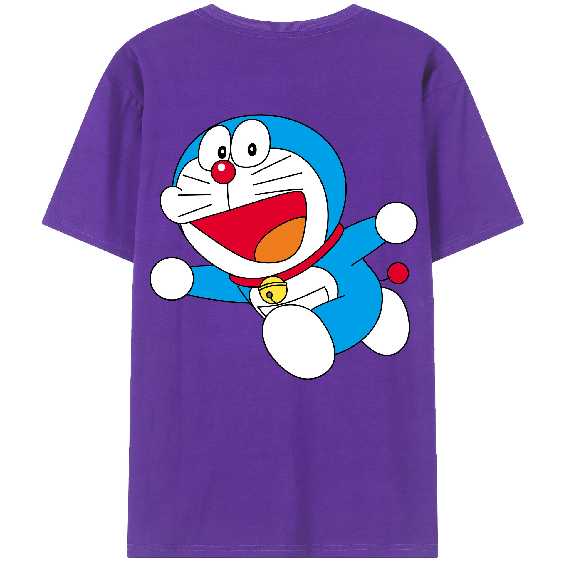 （画像用） ドラえもん Doraemon 綿100％ メンズ半袖Tシャツ（バックプリント） 通気性