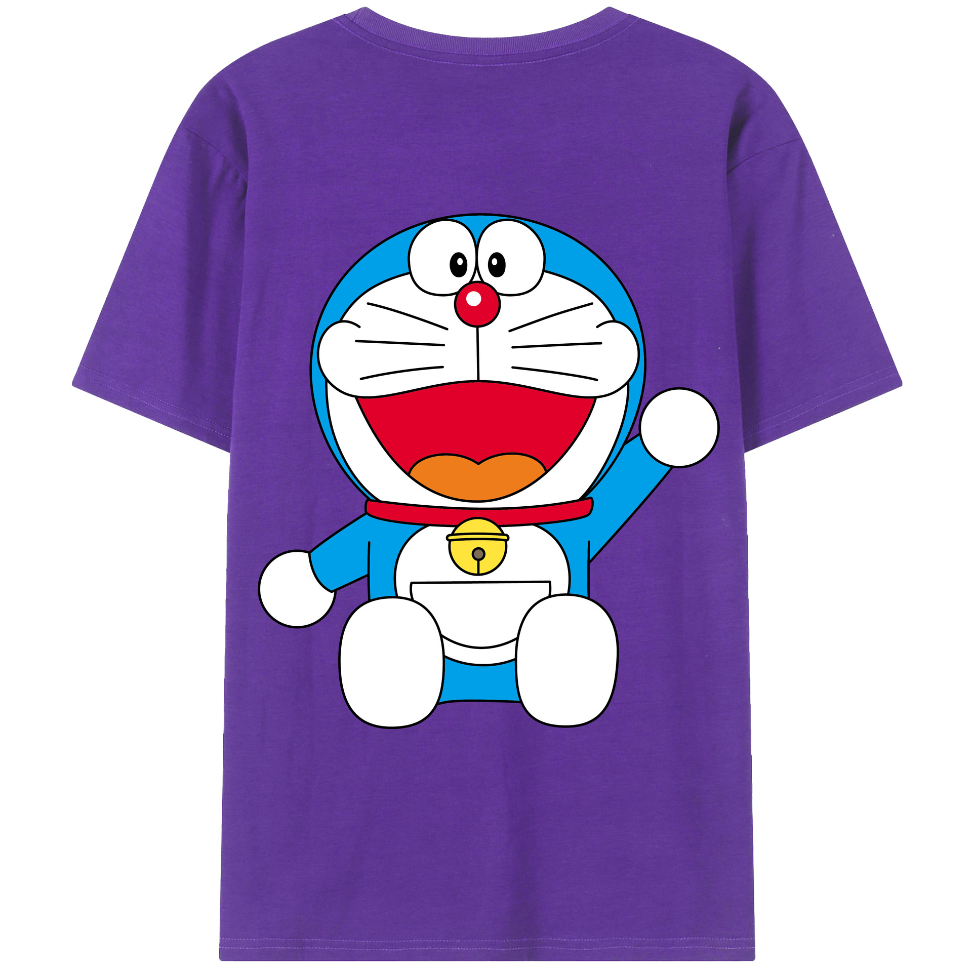 （画像用） ドラえもん Doraemon 綿100％ メンズ半袖Tシャツ（バックプリント） 通気性