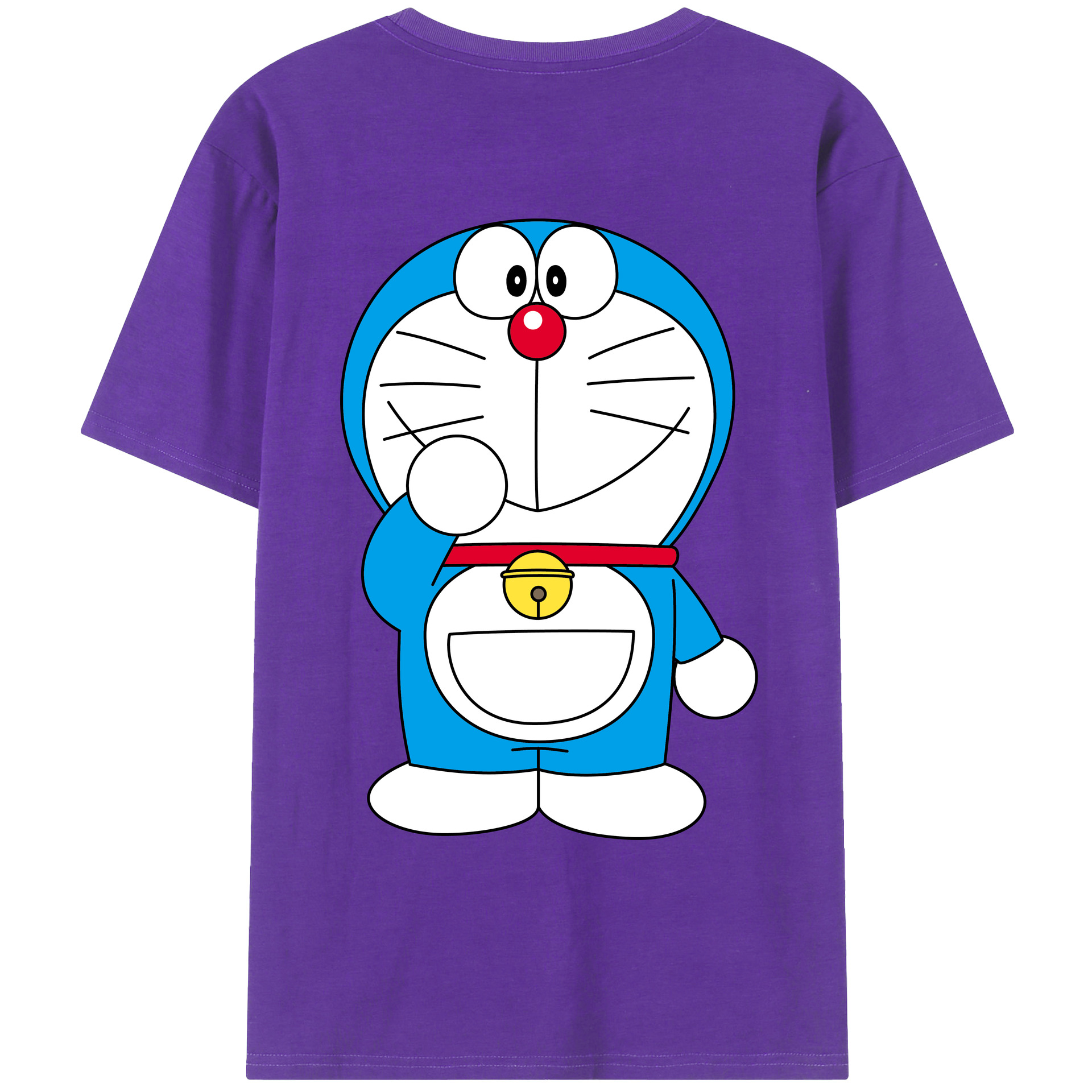 （画像用） ドラえもん Doraemon 綿100％ メンズ半袖Tシャツ（バックプリント） 通気性