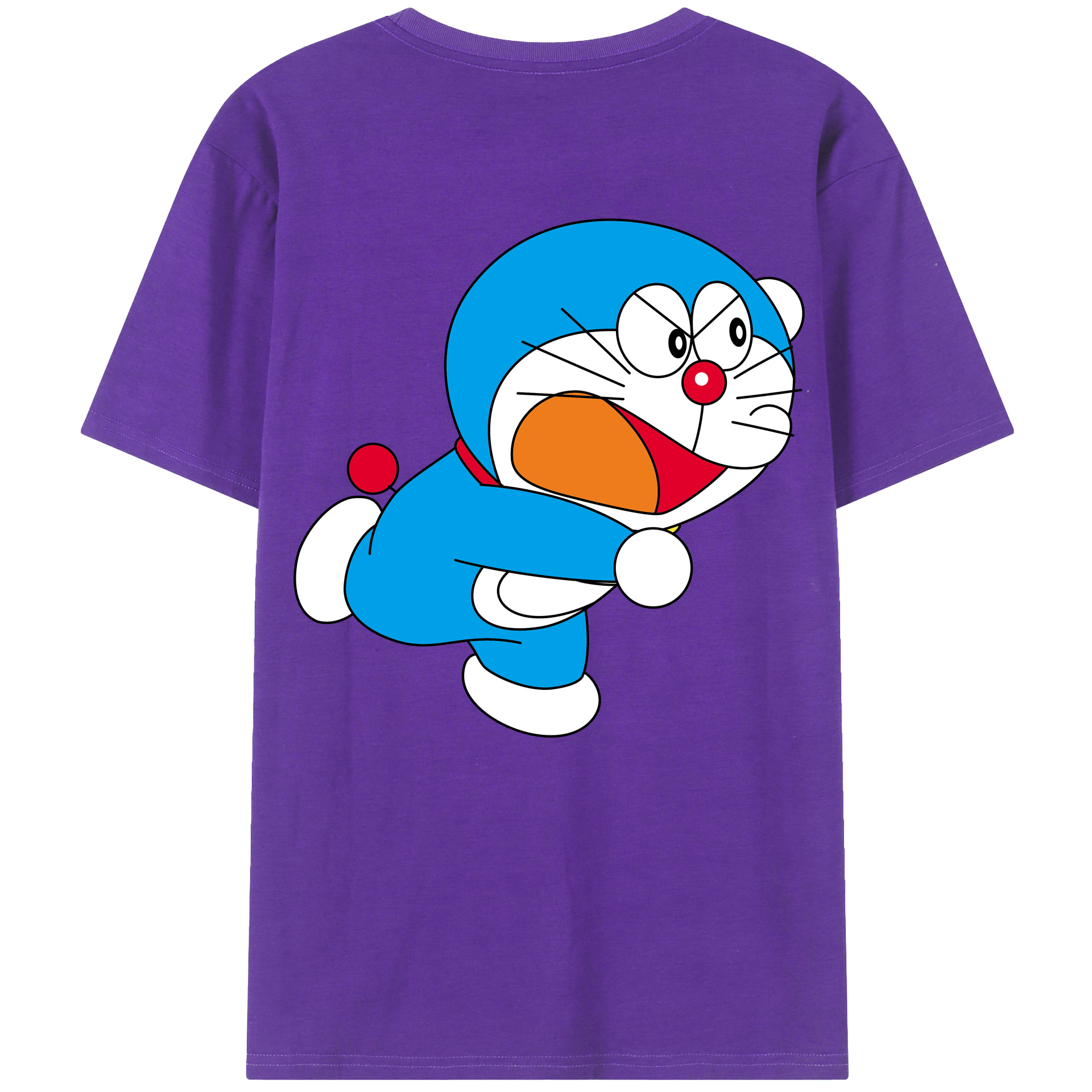 （画像用） ドラえもん Doraemon 綿100％ メンズ半袖Tシャツ（バックプリント） 通気性