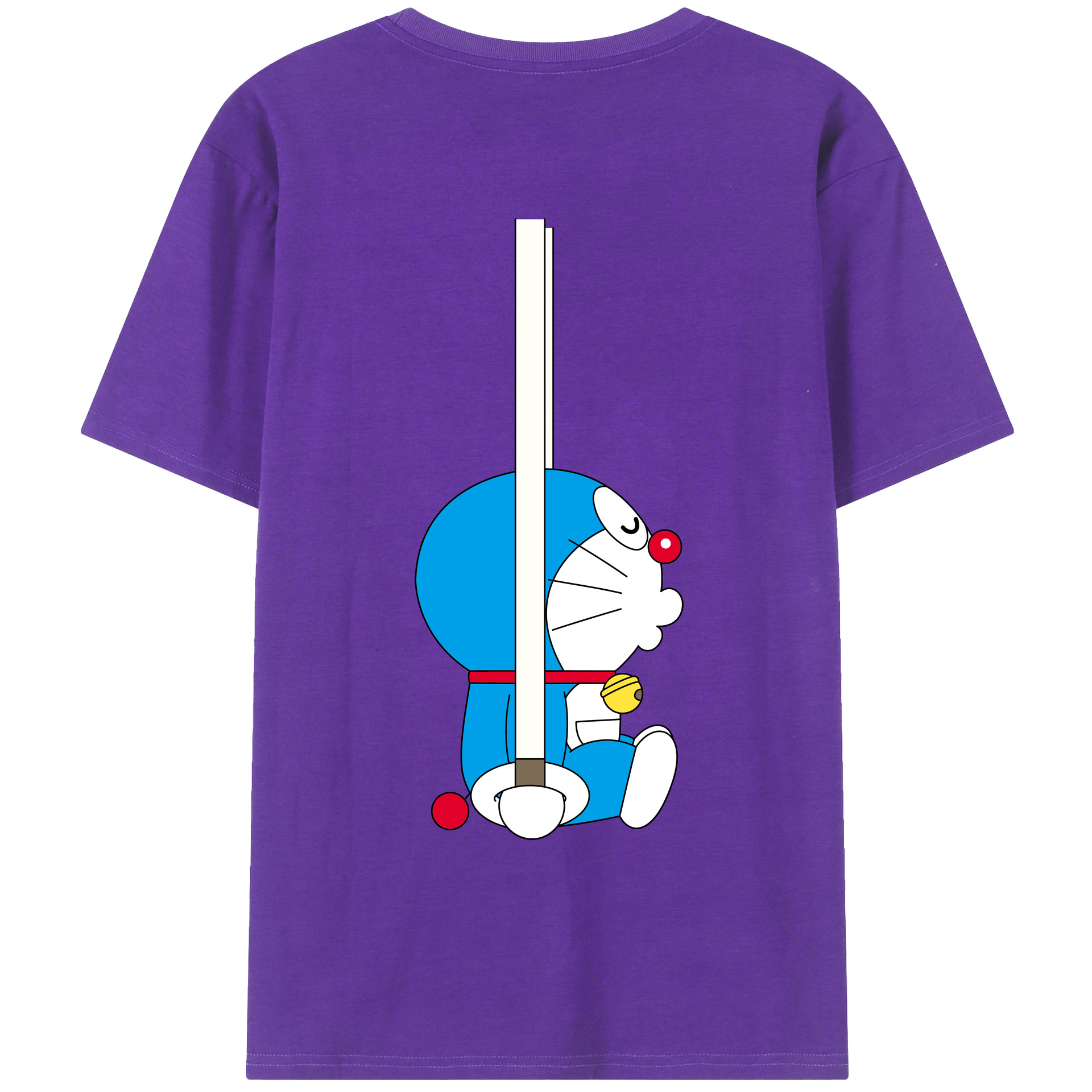 （画像用） ドラえもん Doraemon 綿100％ メンズ半袖Tシャツ（バックプリント） 通気性