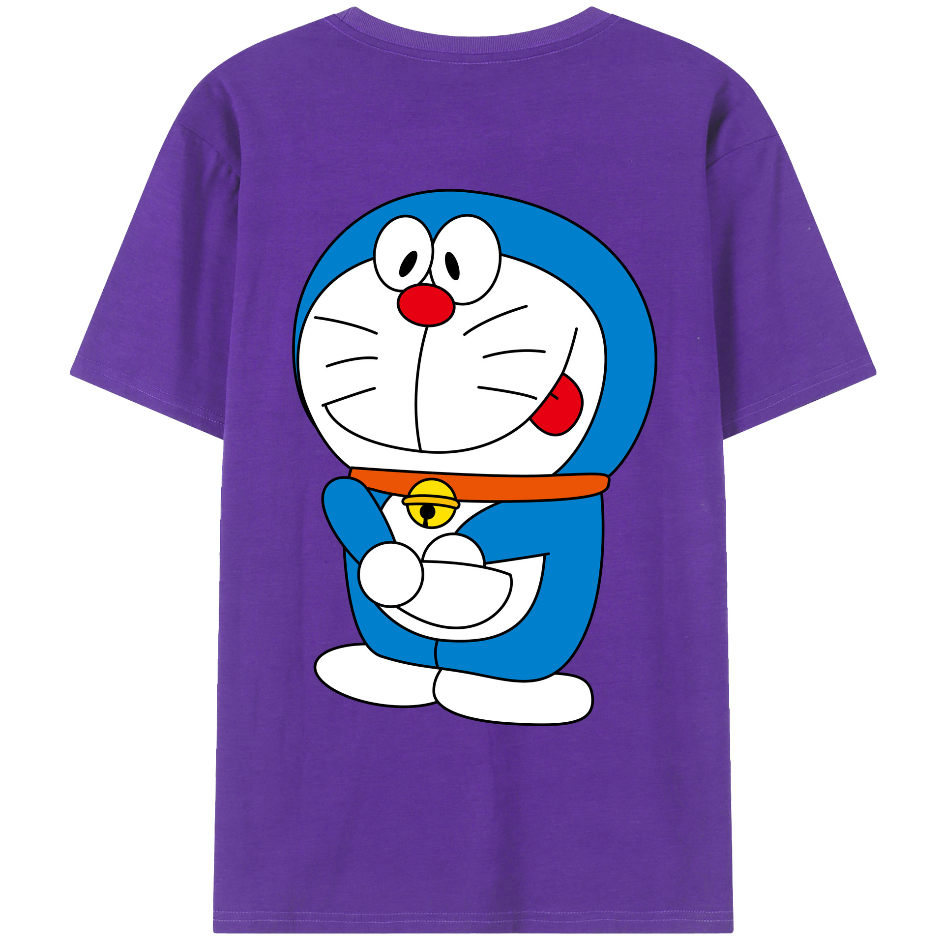 （画像用） ドラえもん Doraemon 綿100％ メンズ半袖Tシャツ（バックプリント） 通気性