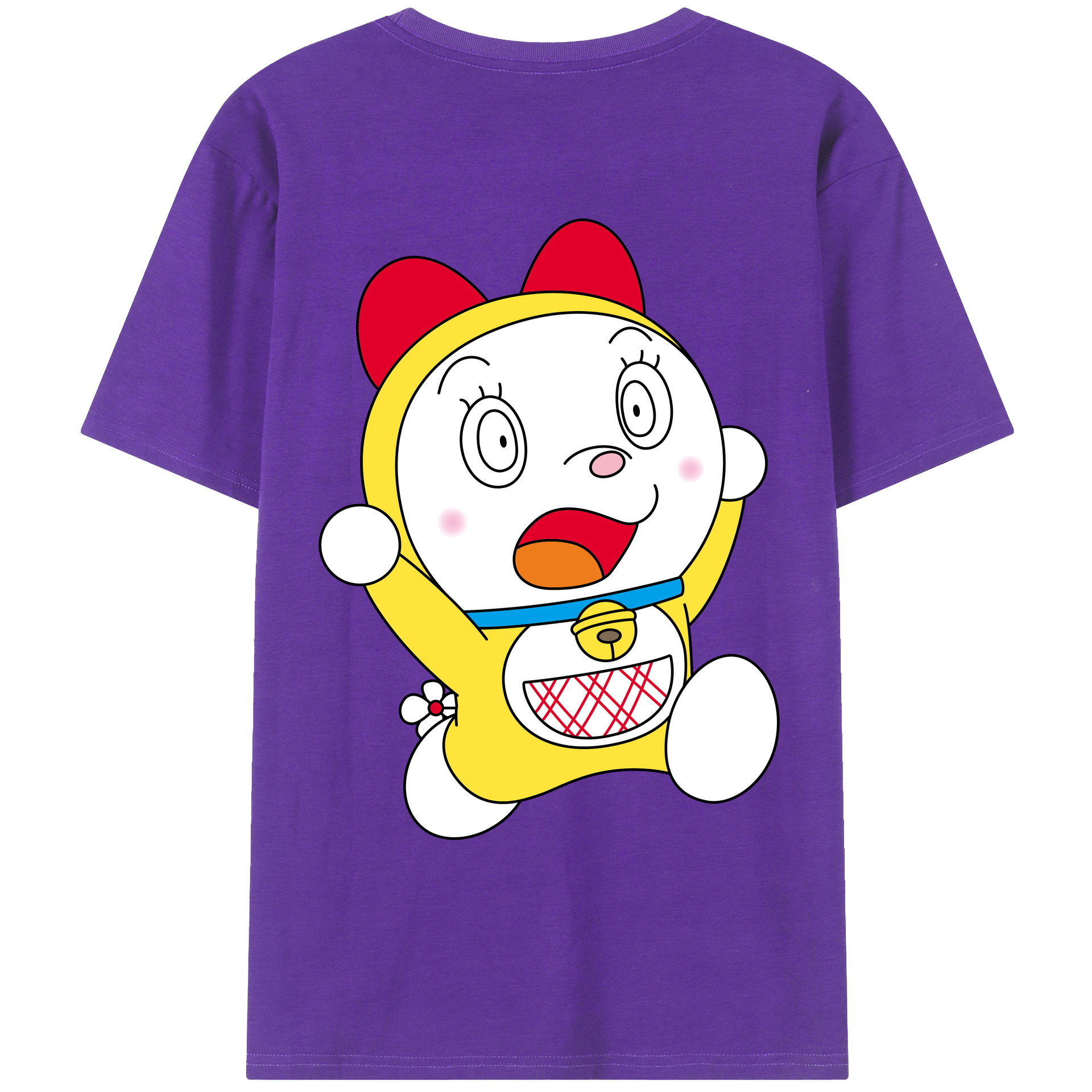 （画像用） ドラえもん ドラミ Doraemon Dorami 綿100％ メンズ半袖Tシャツ（バックプリント） 通気性