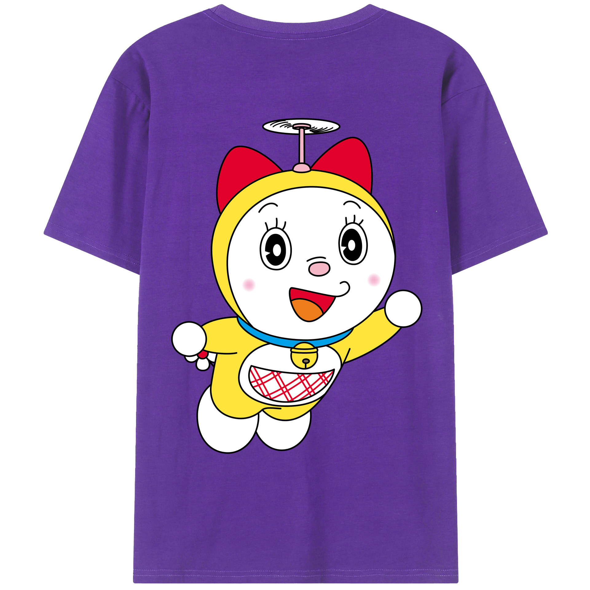 （画像用） ドラえもん ドラミ Doraemon Dorami 綿100％ メンズ半袖Tシャツ（バックプリント） 通気性