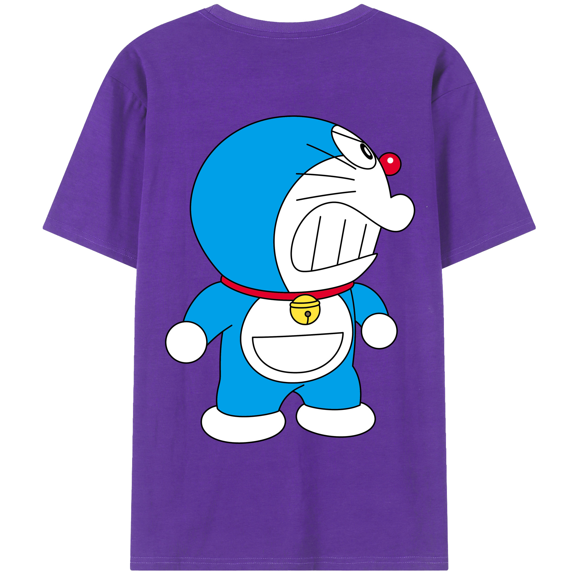 （画像用） ドラえもん Doraemon 綿100％ メンズ半袖Tシャツ（バックプリント） 通気性